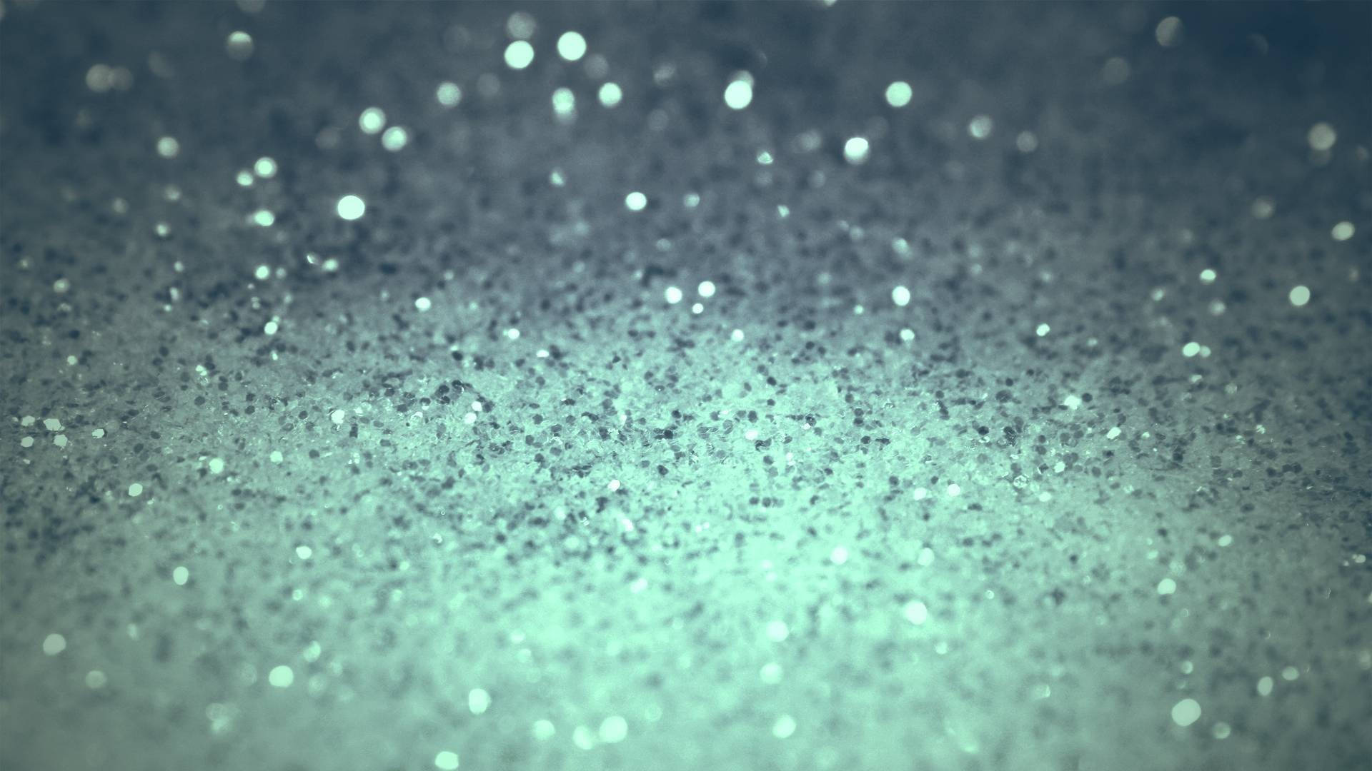 Selective Focus Silver Glitter, teal glitter, soft bokeh highlights, Full HD Desktop Wallpaper