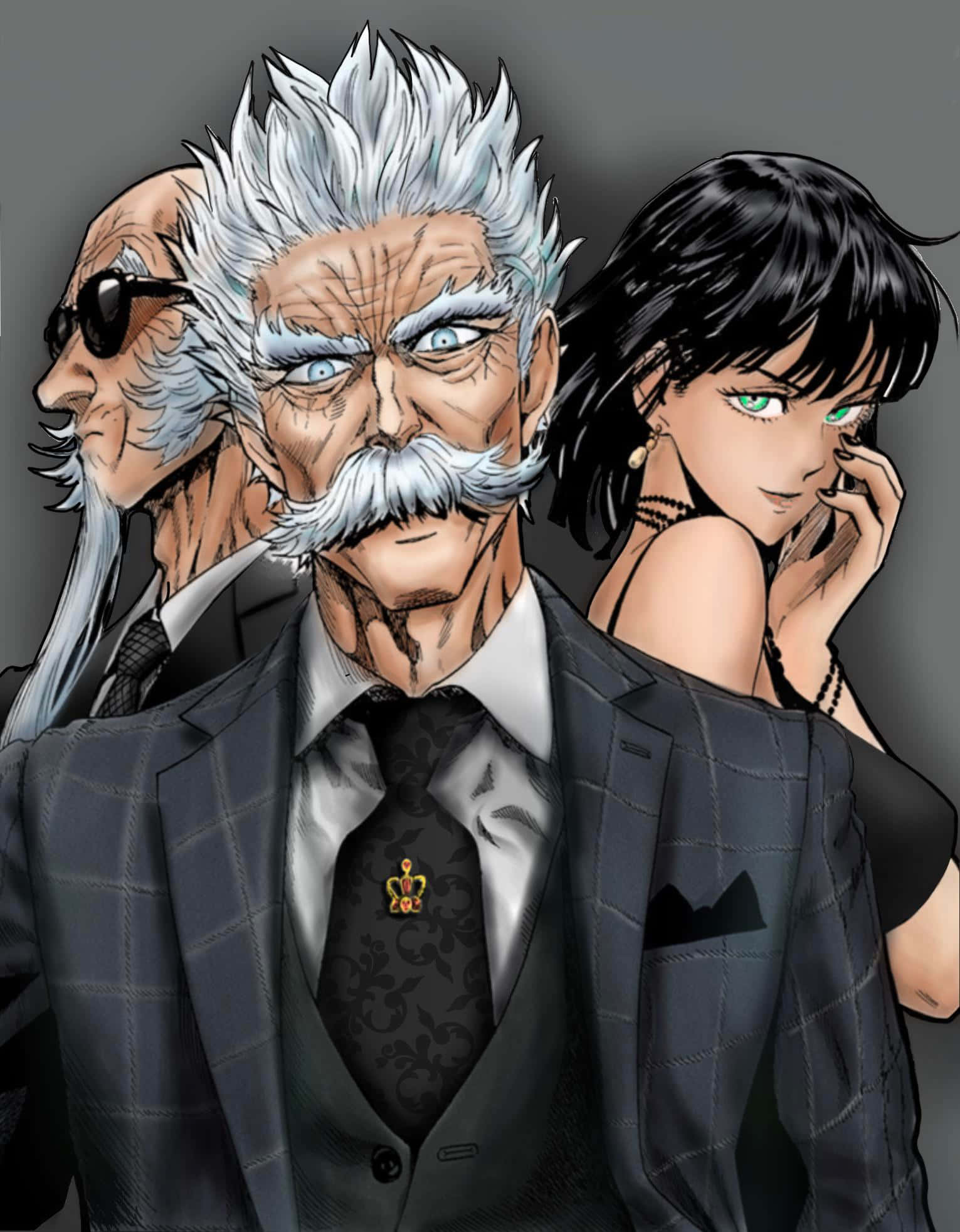 Silverfang, anime characters, formal wear, Full HD Phone Wallpaper