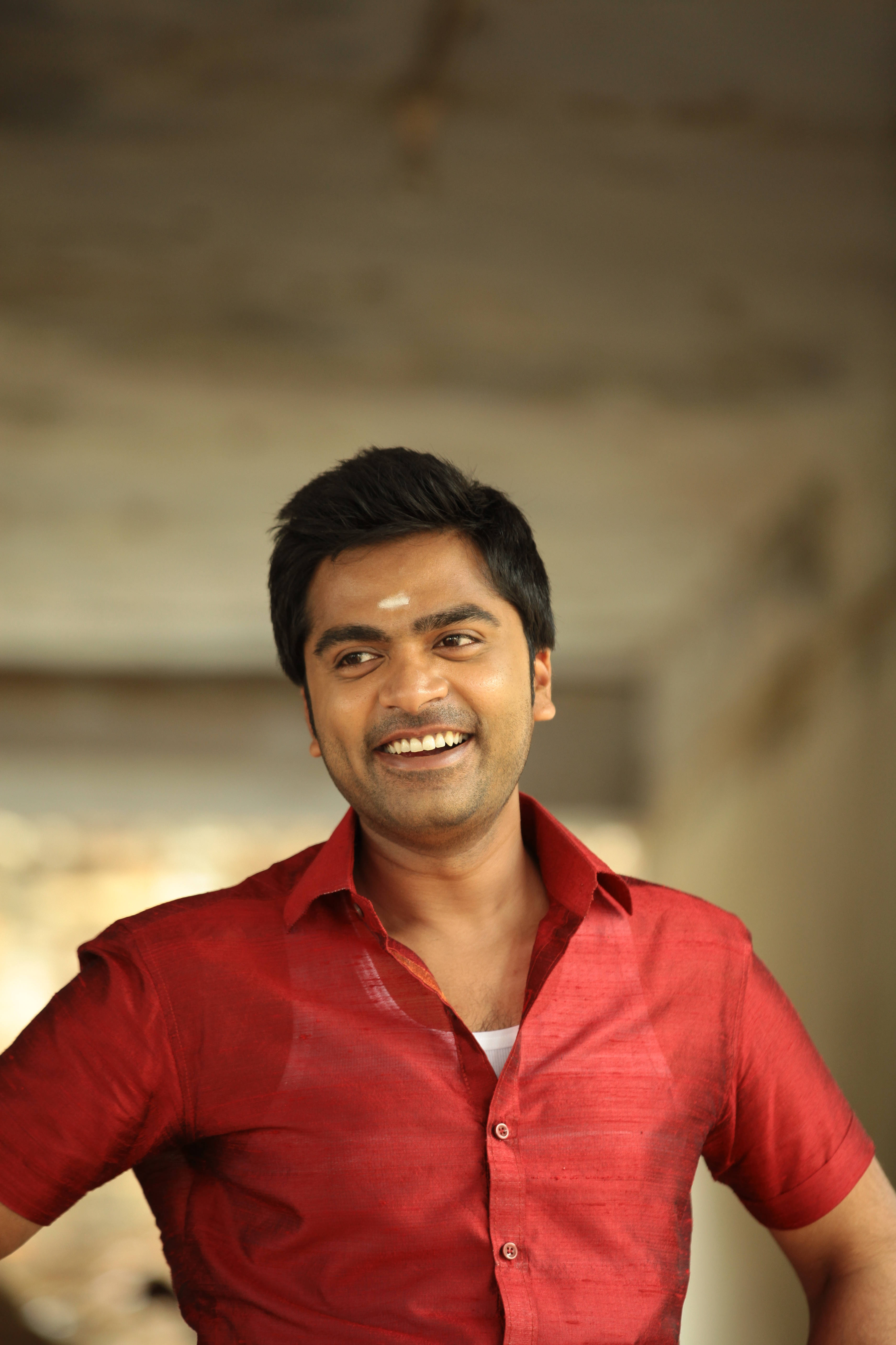 Simbu, solid red button-down shirt, red shirt, 5K Phone Wallpaper