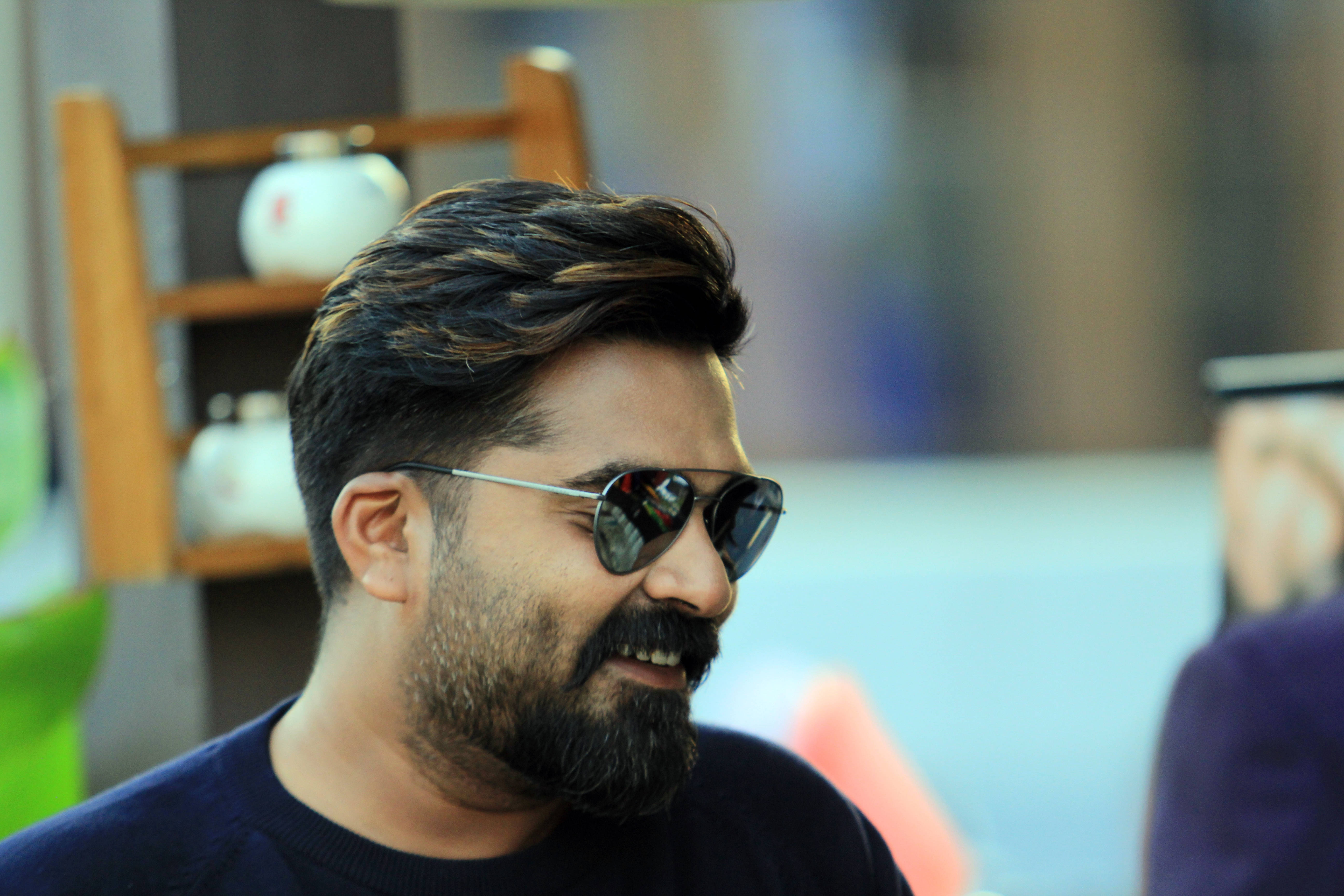 Simbu, dimples, beard, 5K Desktop Wallpaper