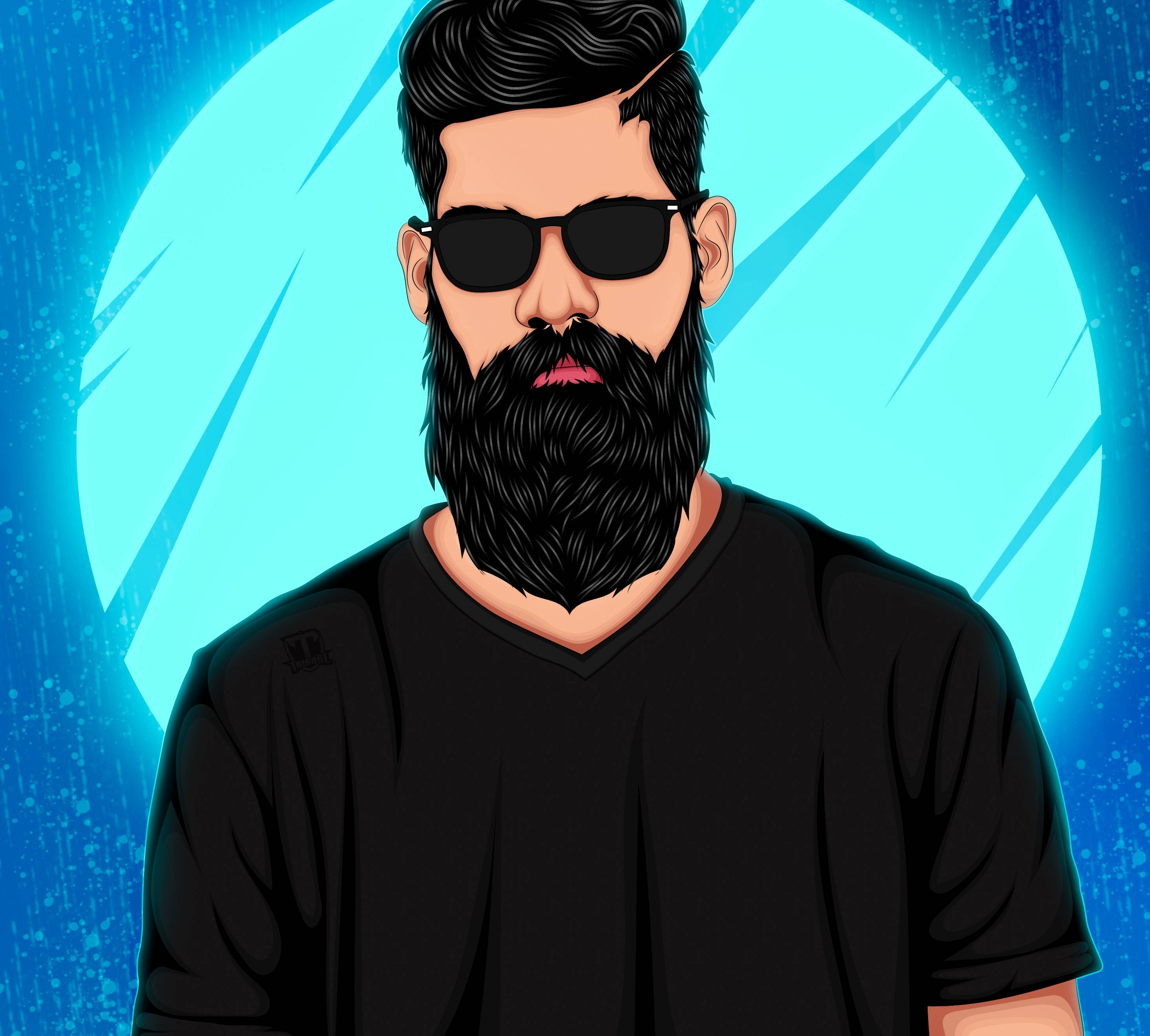 Simbu, black beard, sunglasses, 2K Desktop Wallpaper