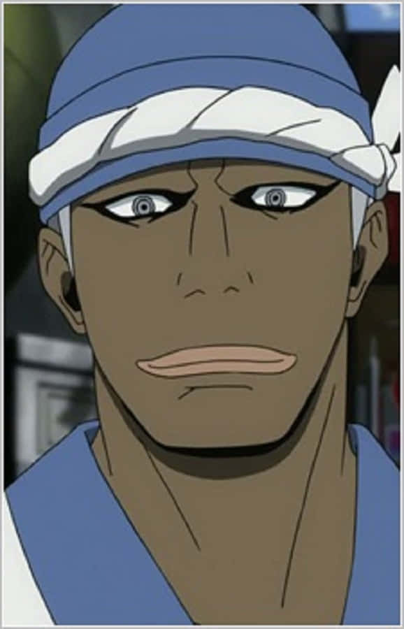 Simon Brezhnev, blue and white headband, anime character, SD Phone Wallpaper