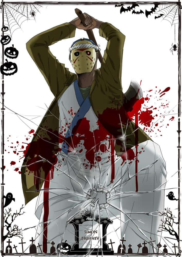 Simon Brezhnev, machete, shattered glass tombstone, SD Phone Wallpaper