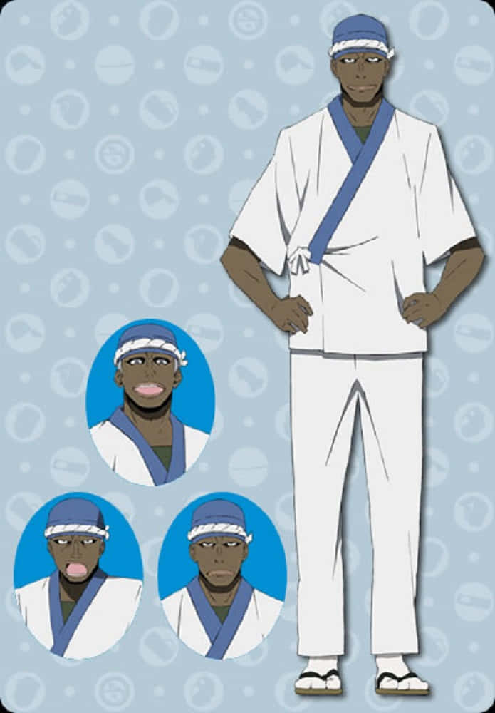 Simon Brezhnev, white and blue medical uniform, circular insets, SD Phone Wallpaper