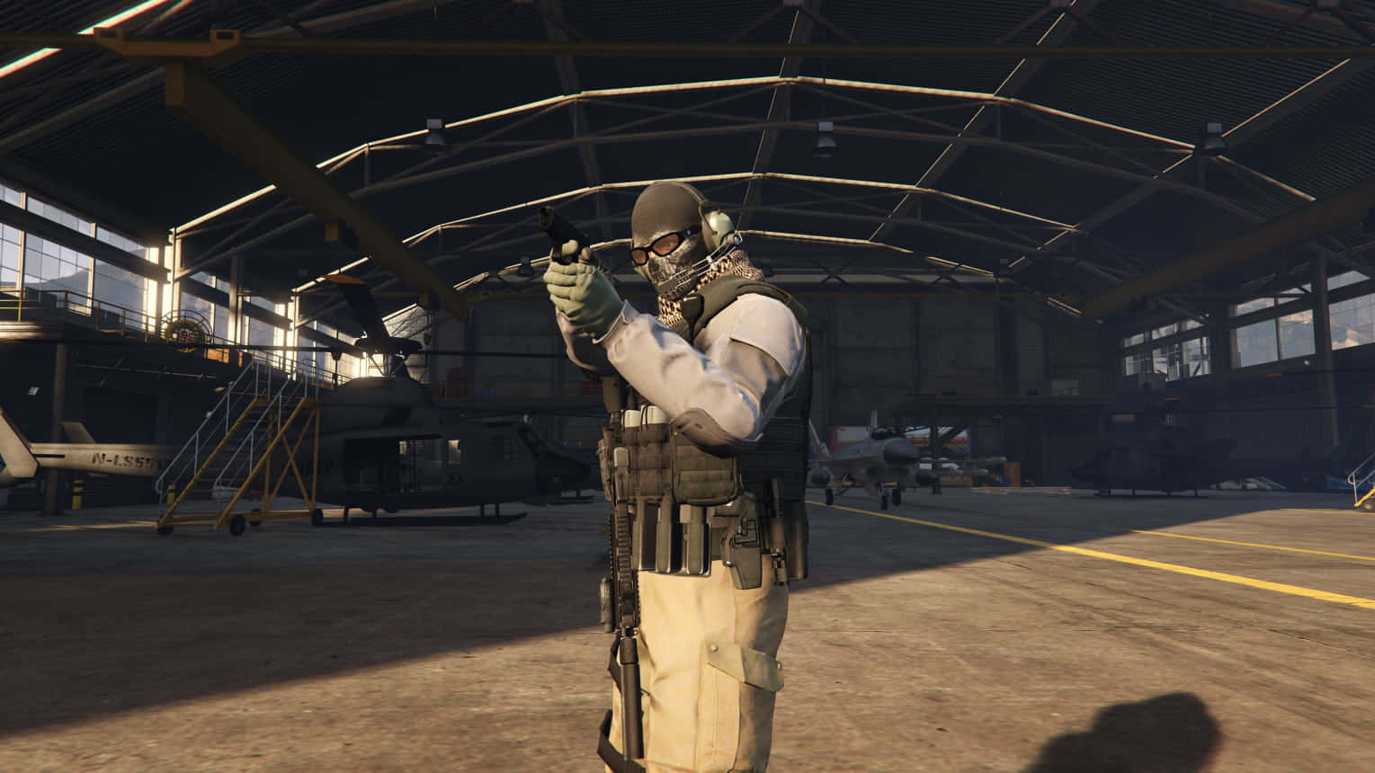 Simon 'Ghost' Riley, tactical gear, pistol, HD Desktop Wallpaper