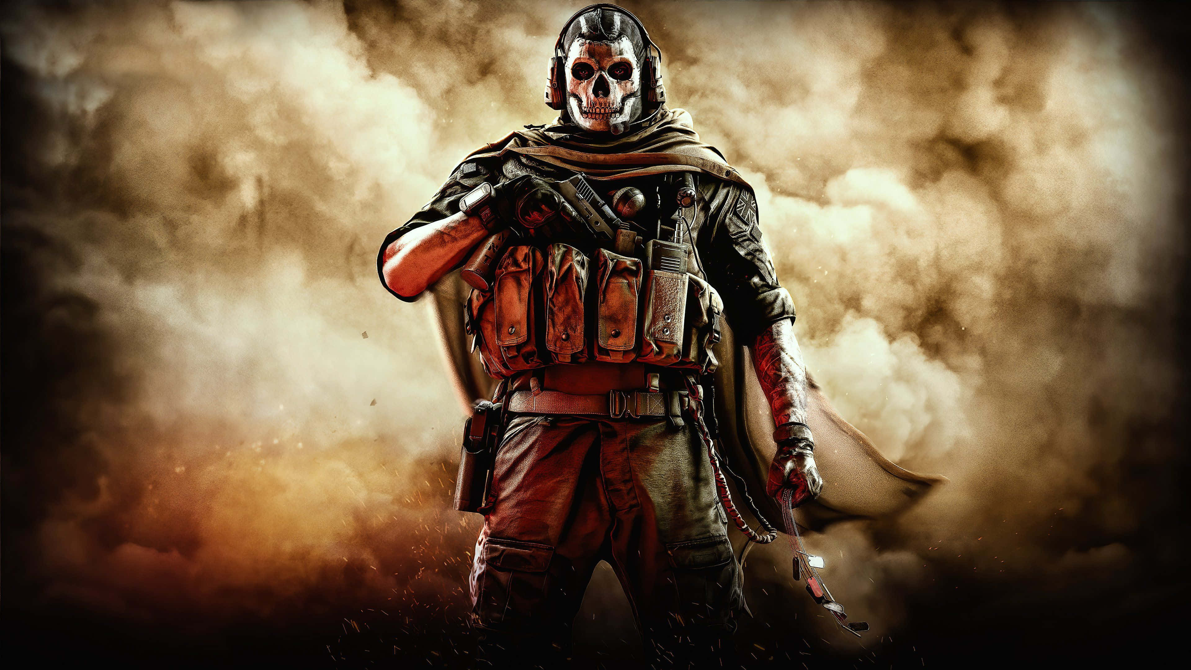 Simon Ghost Riley, skull mask, tactical gear, 4K Desktop Wallpaper