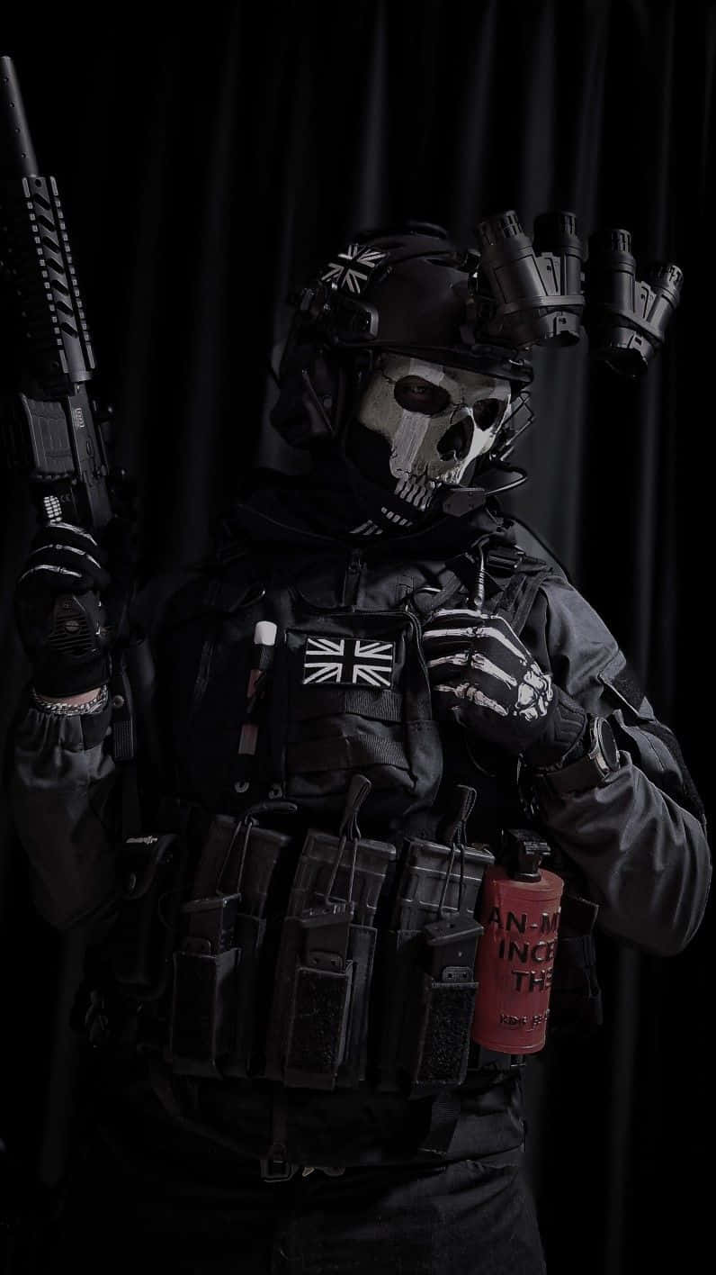 Simon "Ghost" Riley, skull mask, tactical gear, HD Phone Wallpaper