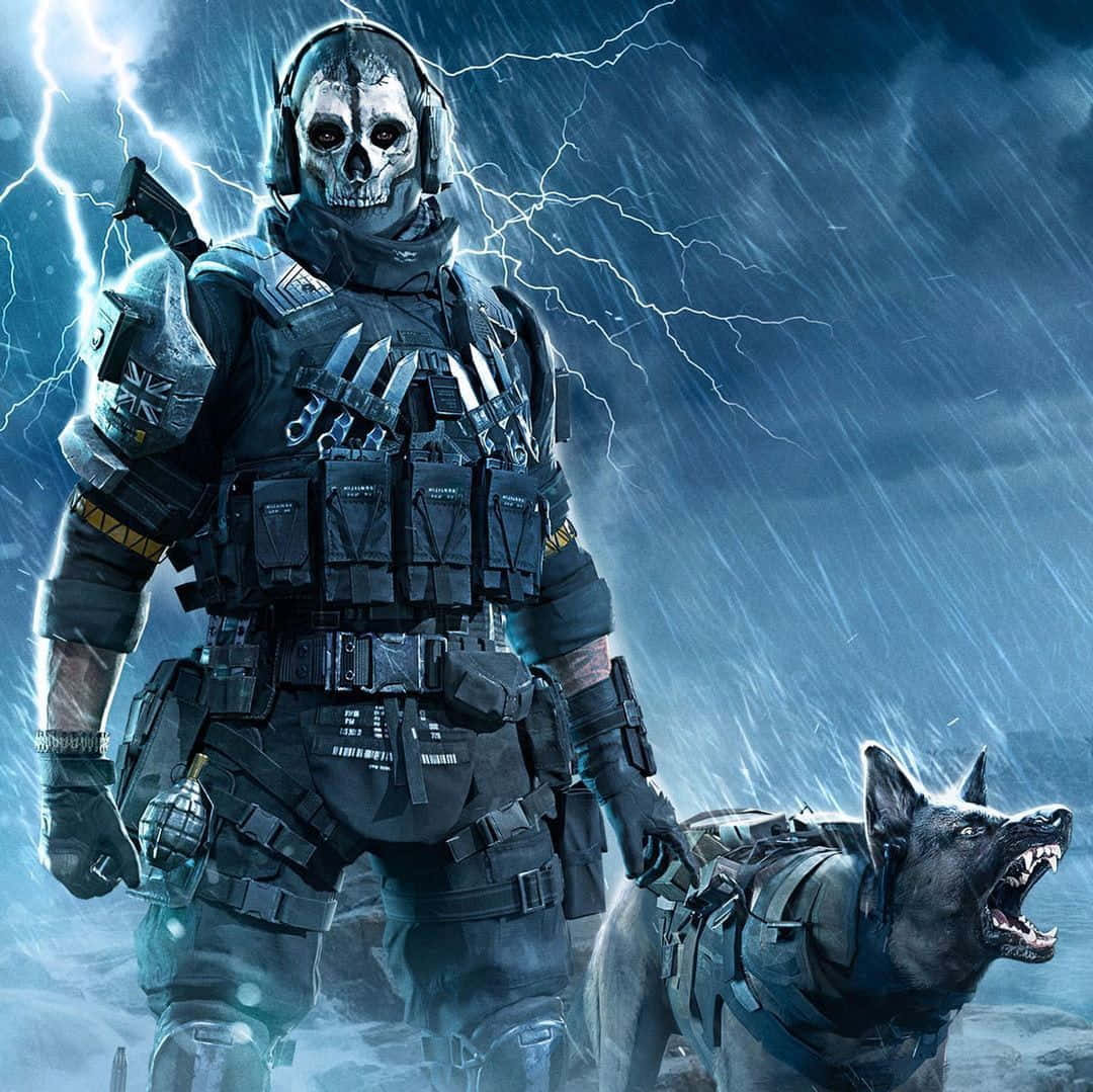Simon Ghost Riley, skull-masked soldier, tactical gear, SD Desktop Wallpaper