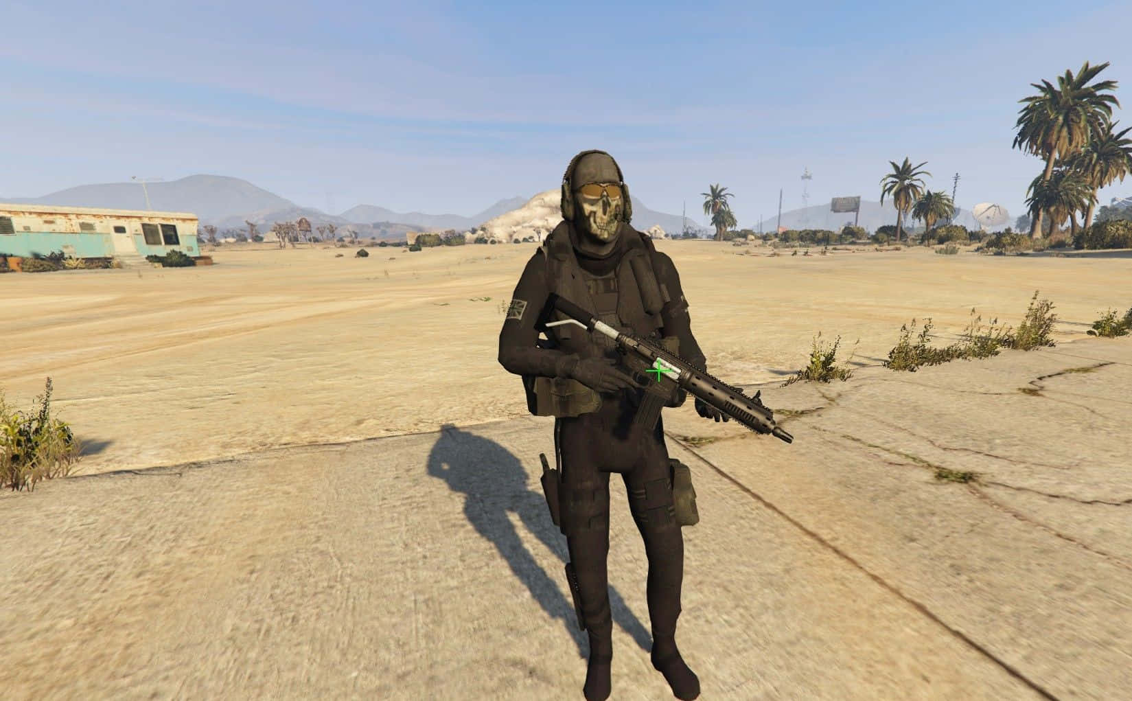Simon "Ghost" Riley, tactical gear, assault rifle, HD Desktop Wallpaper