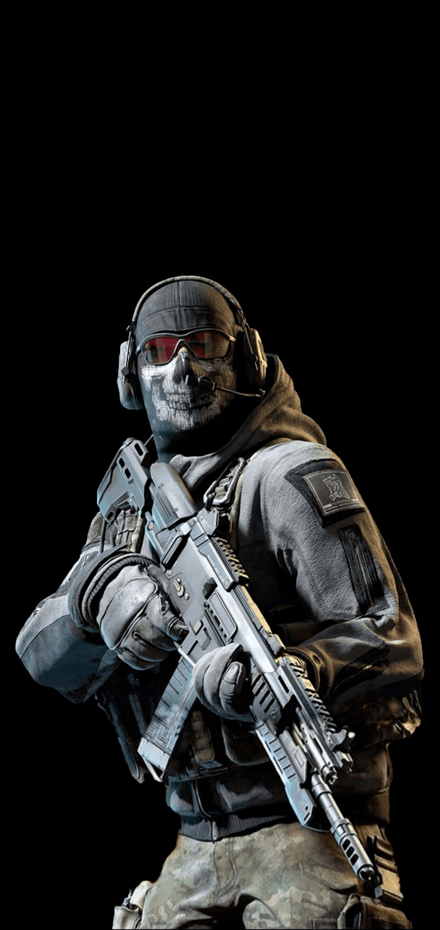 Simon Ghost Riley, skull mask, red-tinted goggles, 2K Phone Wallpaper