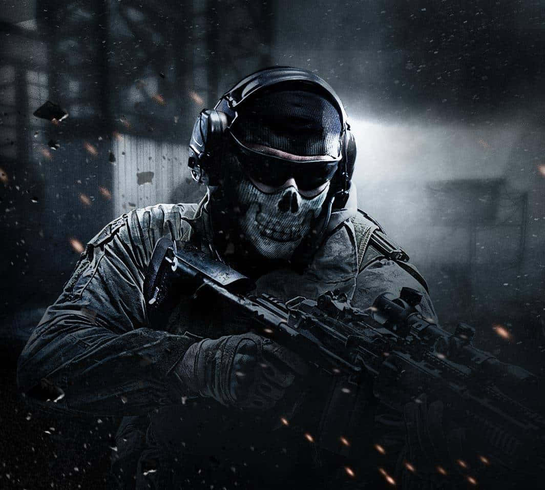 Simon Ghost Riley, skull mask, tactical gear, SD Desktop Wallpaper