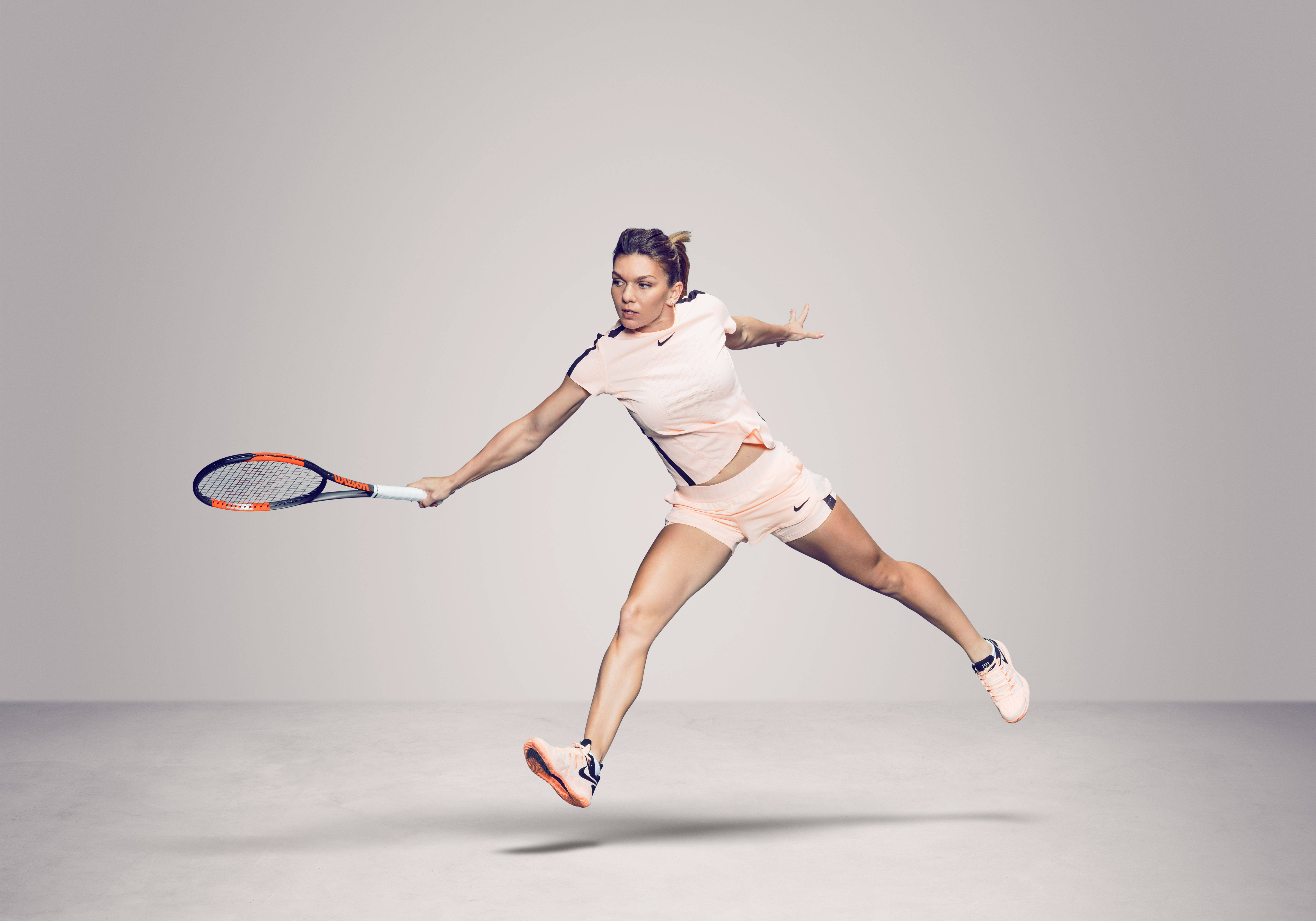 Simona Halep, white background, tennis player, 5K Desktop Wallpaper