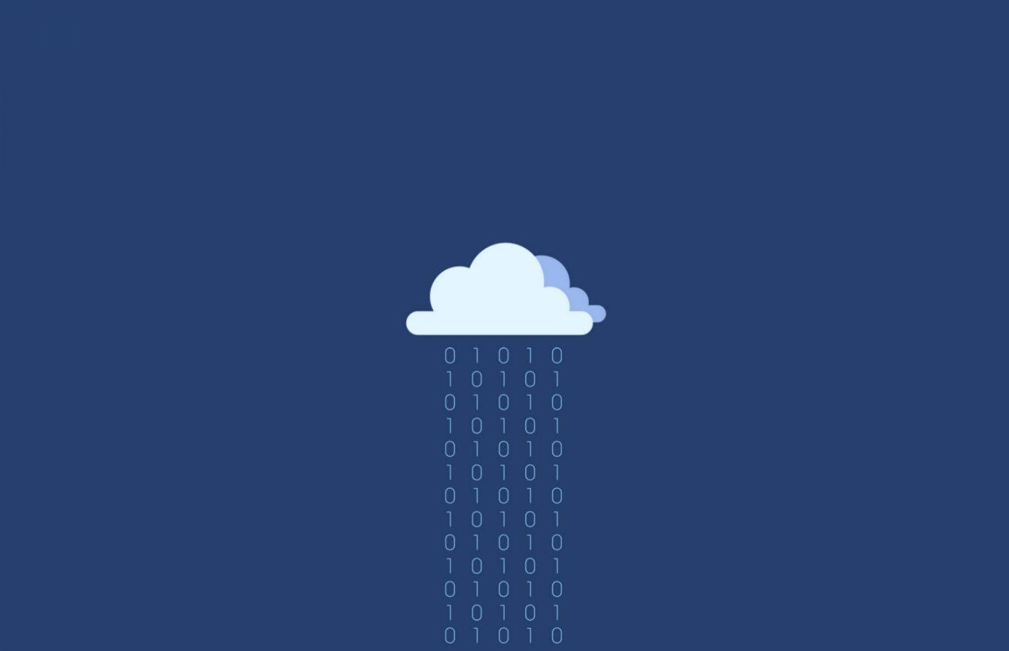 Simple Aesthetic, binary code, white cloud icon, HD Desktop Wallpaper