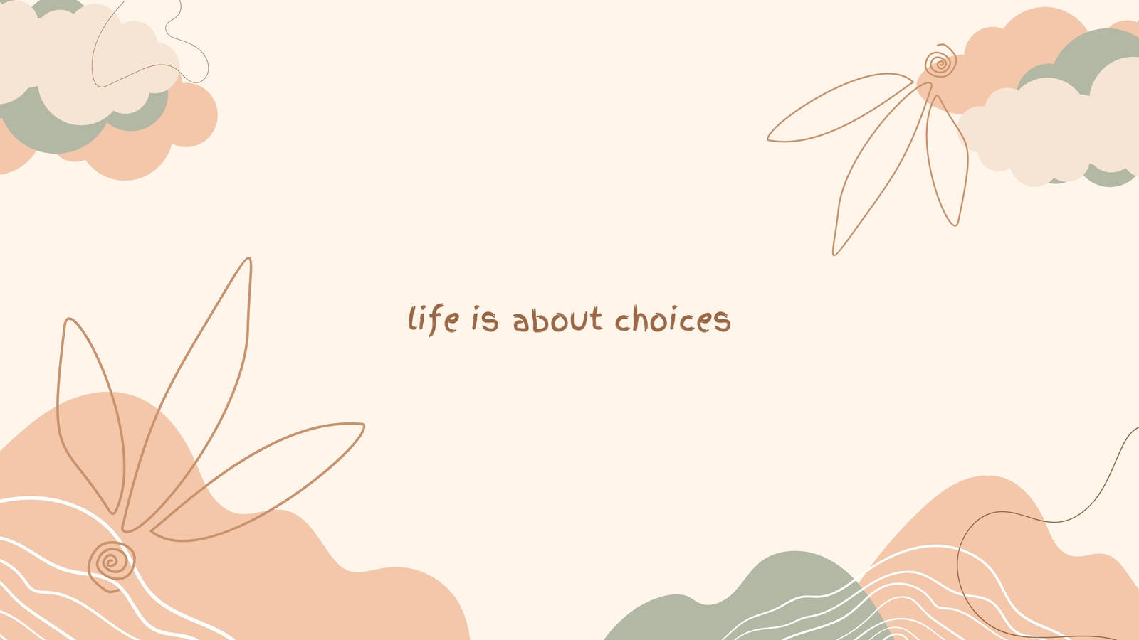 life is about choices, soft pastel shapes, line art dragonflies, HD Desktop Wallpaper