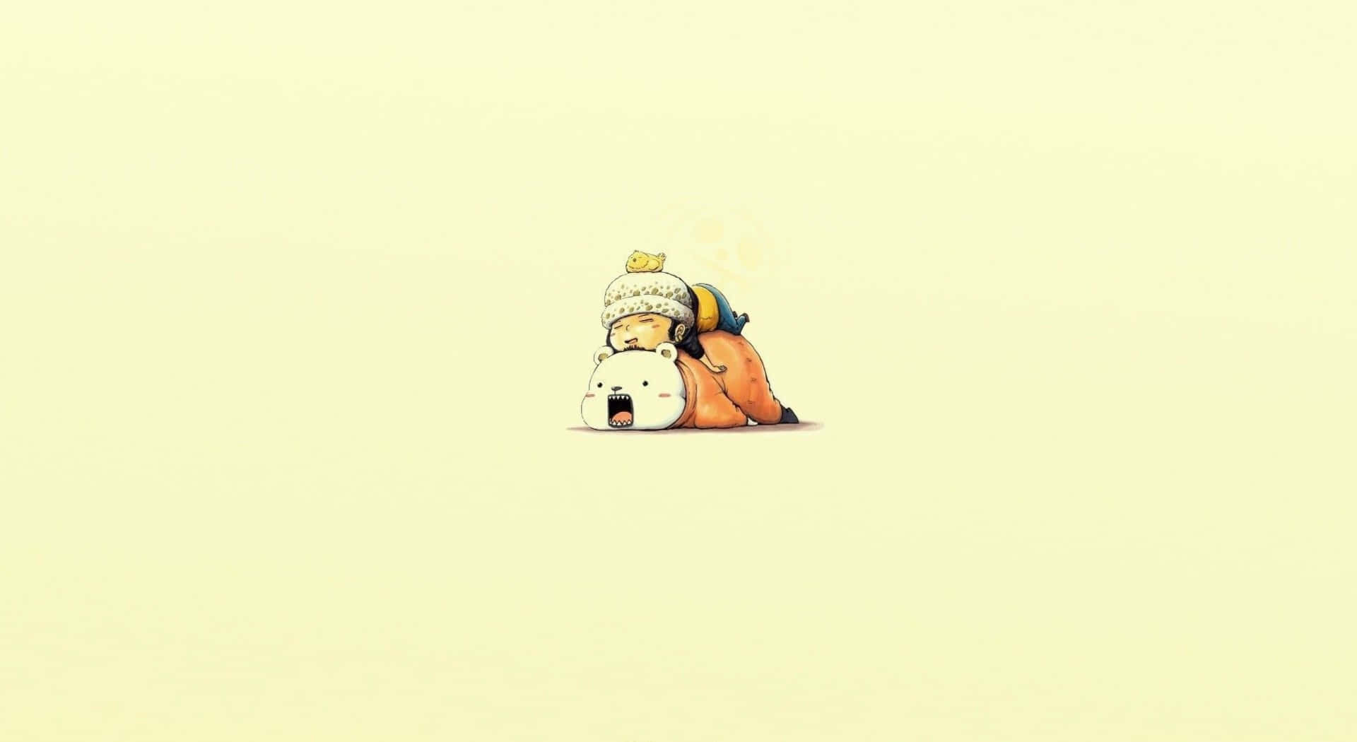 Simple Anime, cartoon girl, knit hat, Full HD Desktop Wallpaper