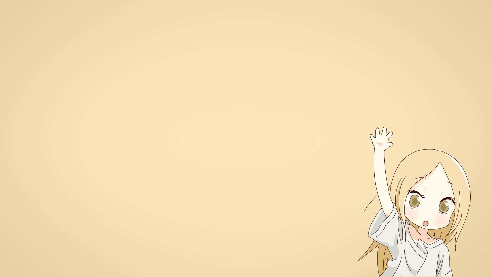 Simple Anime, anime girl, blonde hair, Full HD Desktop Wallpaper