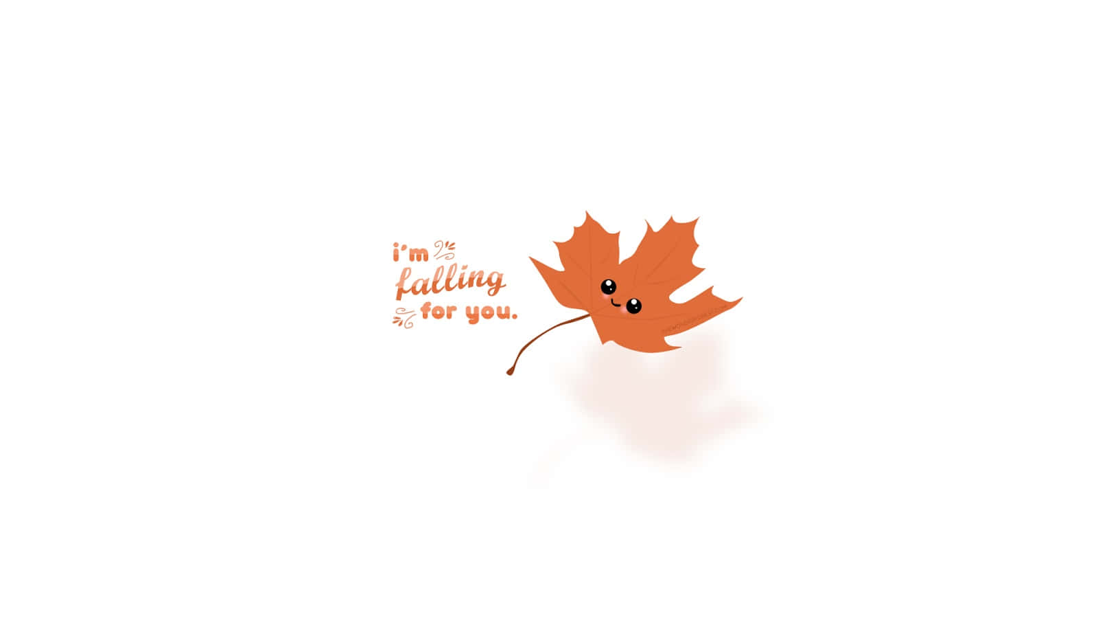 Simple Autumn, iPhone Lock Screen, orange maple leaf, HD Desktop Wallpaper