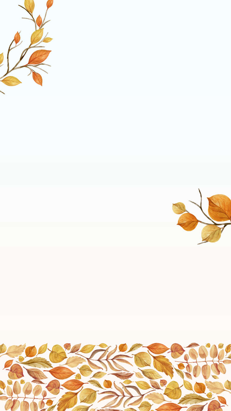 Simple Autumn, watercolor, autumn leaves, HD Phone Wallpaper
