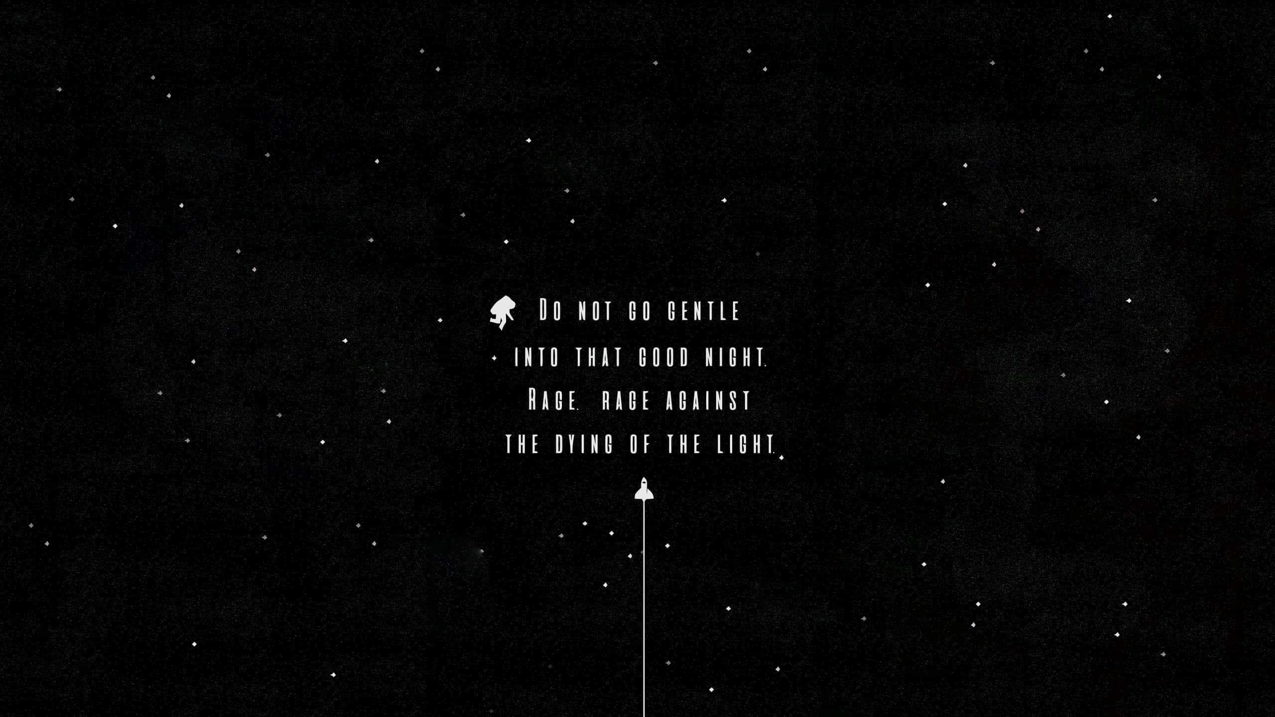 black background, white stars, centered quote, 2K Desktop Wallpaper