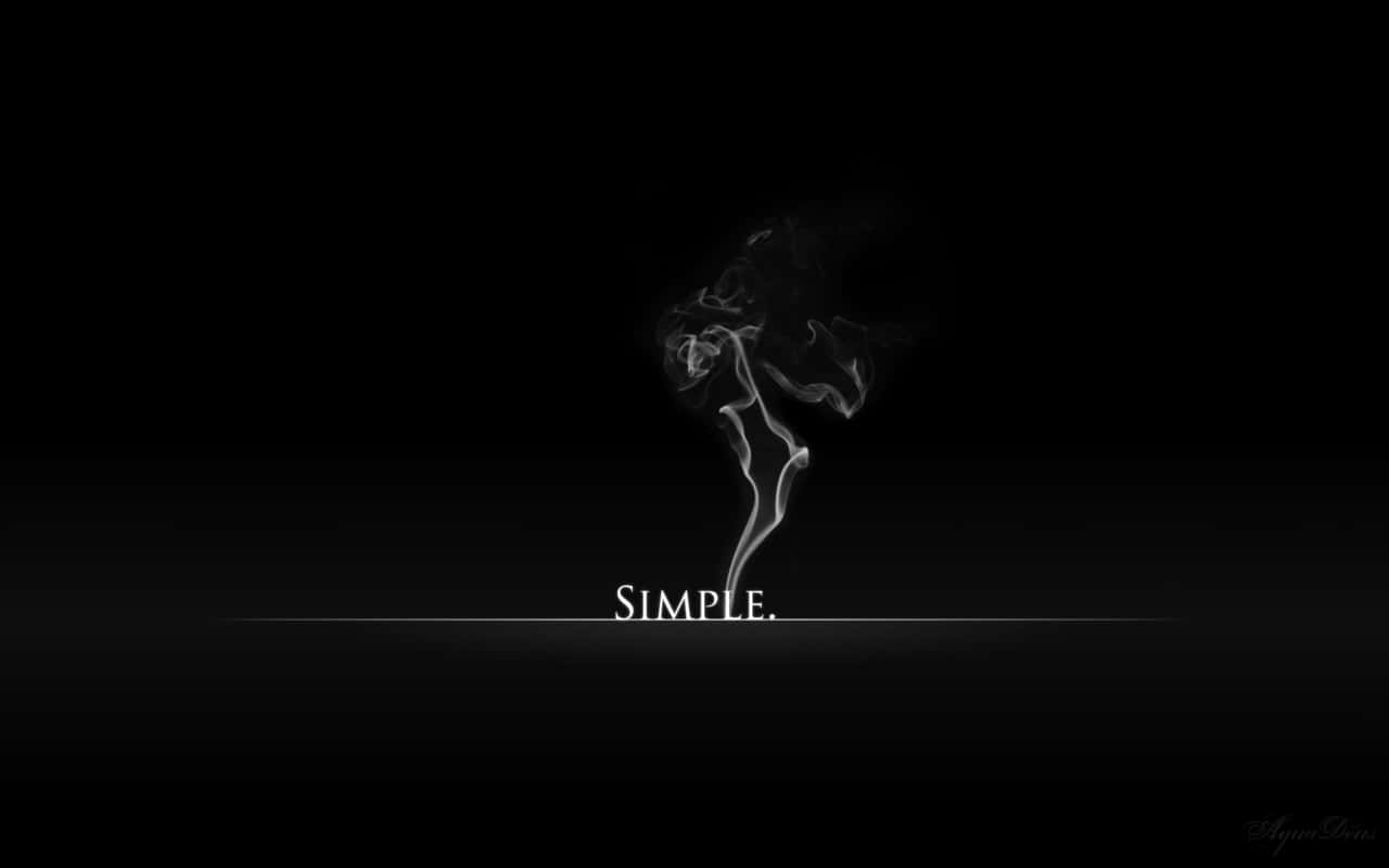 simple black and white, white smoke, stark black background, HD Desktop Wallpaper