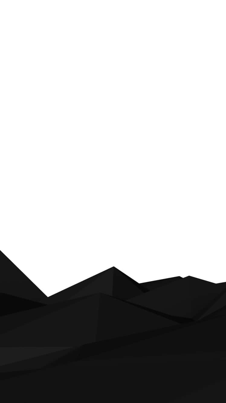 minimalist black and white, black mountain range silhouette, stark white background, HD Phone Wallpaper