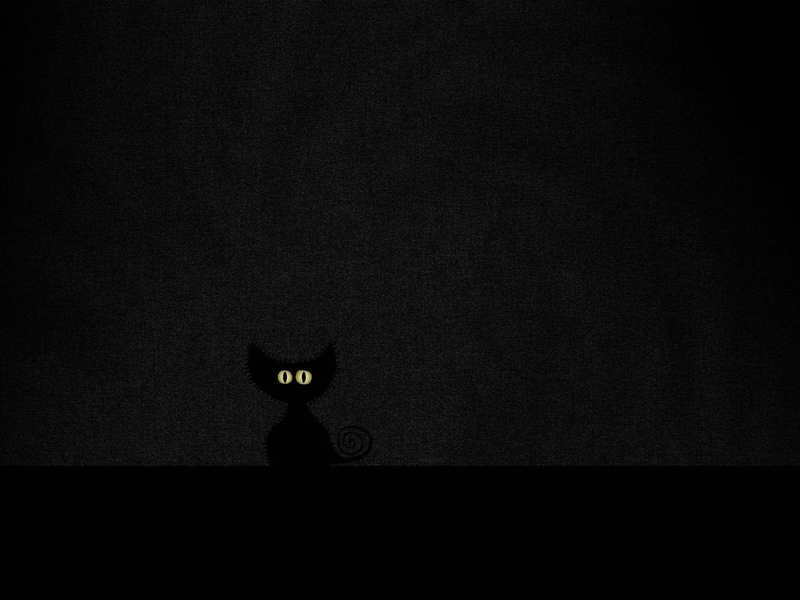 Simple Black, cat eyes, halloween aesthetic, HD Desktop Wallpaper