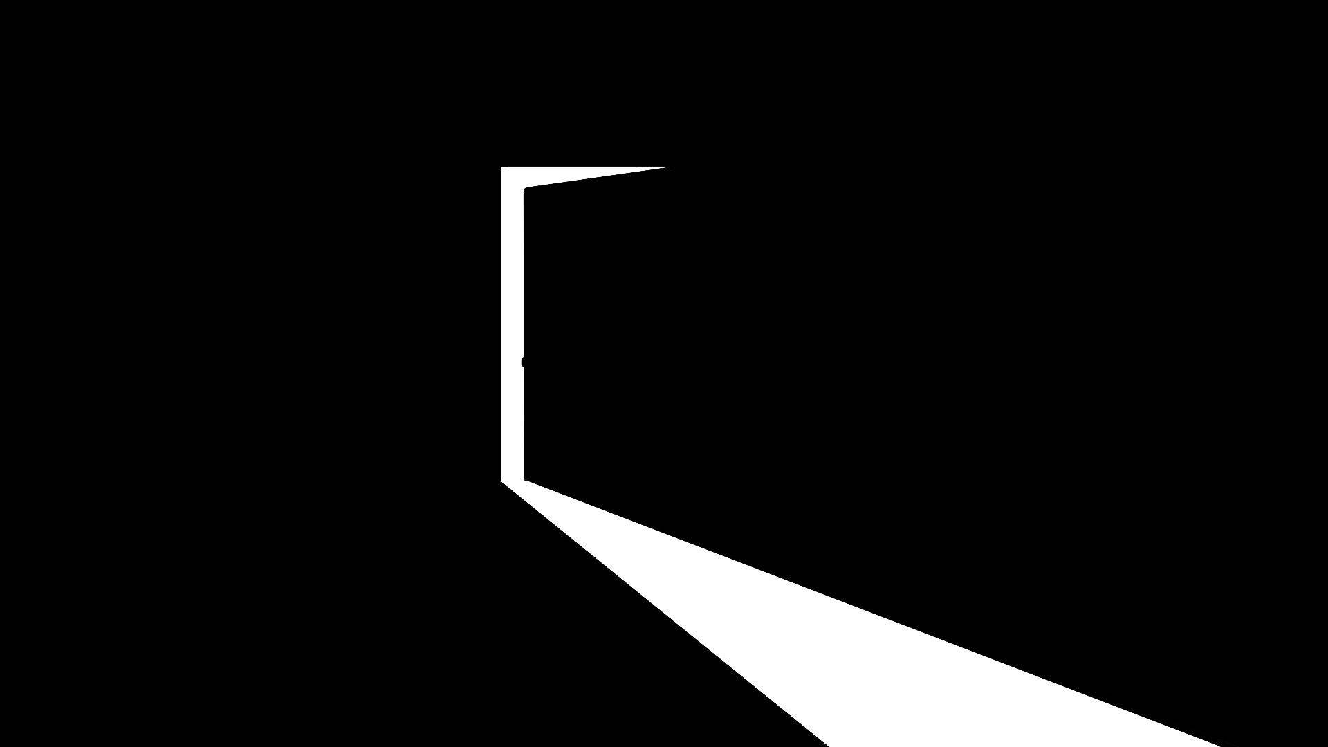 Simple Black, white doorframe, pure black, Full HD Desktop Wallpaper