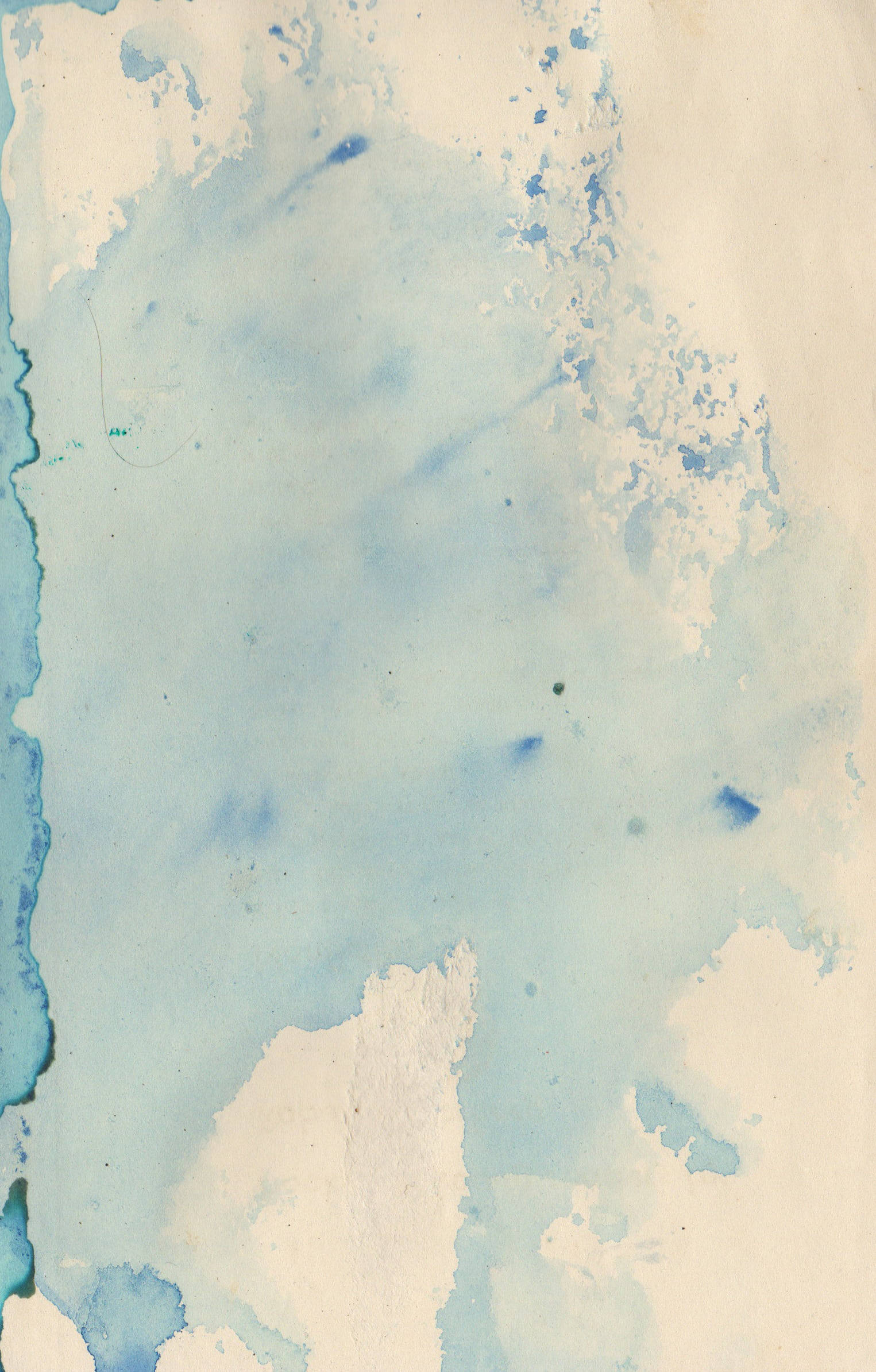 Simple Blue Aesthetic, watercolor washes, creamy off-white, Full HD Phone Wallpaper