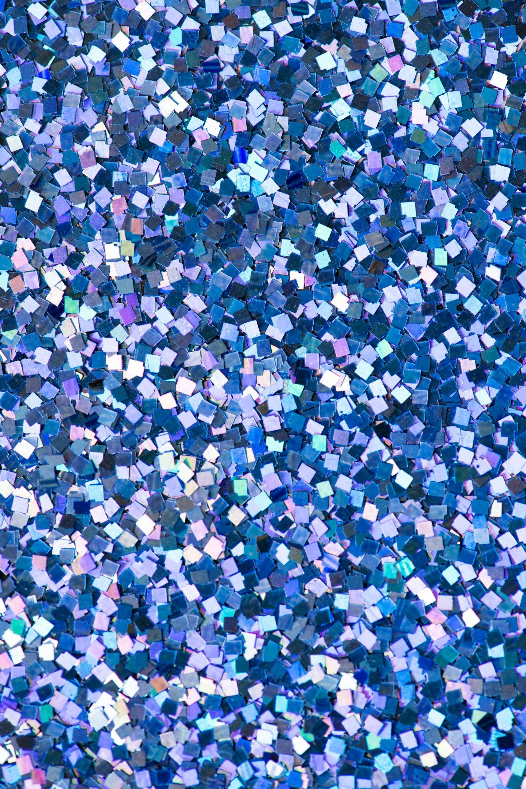 simple blue aesthetic, shimmering blue, purple square glitter pieces, 2K Phone Wallpaper