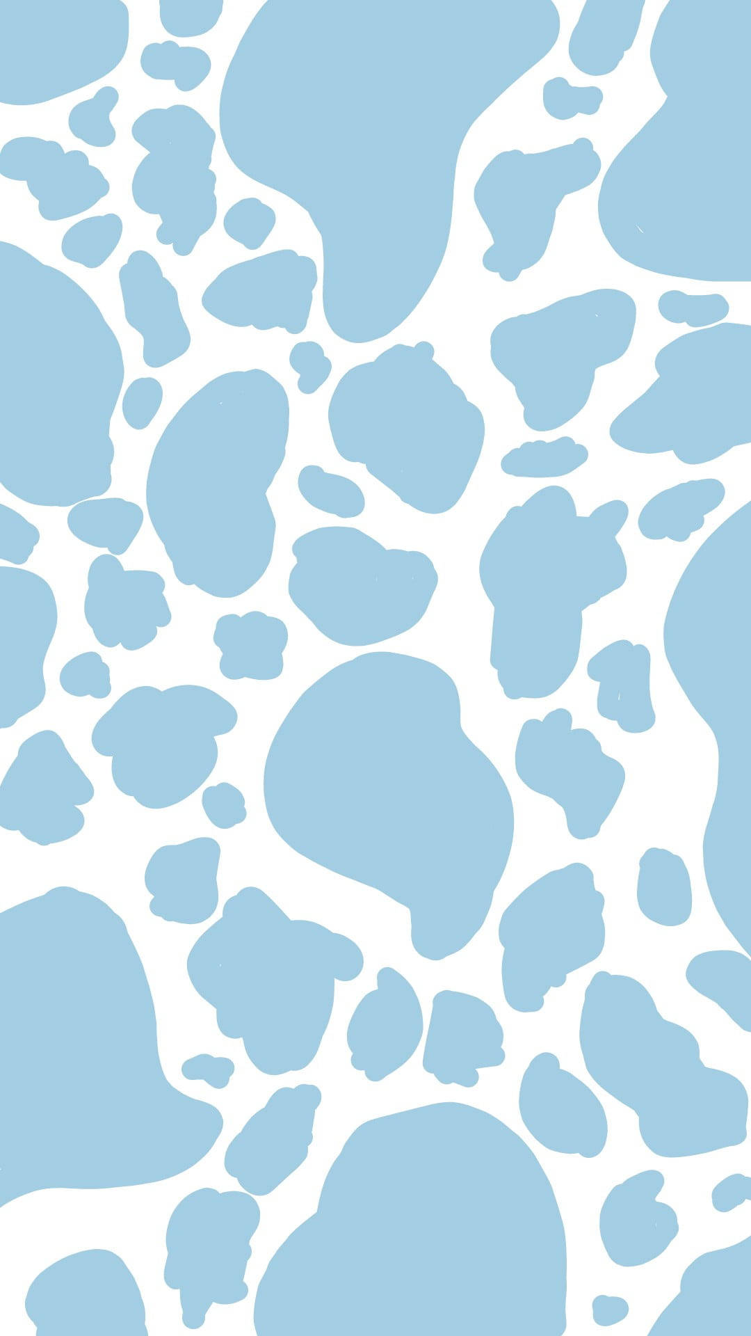 simple blue aesthetic, cow print, soft blue, Full HD Phone Wallpaper