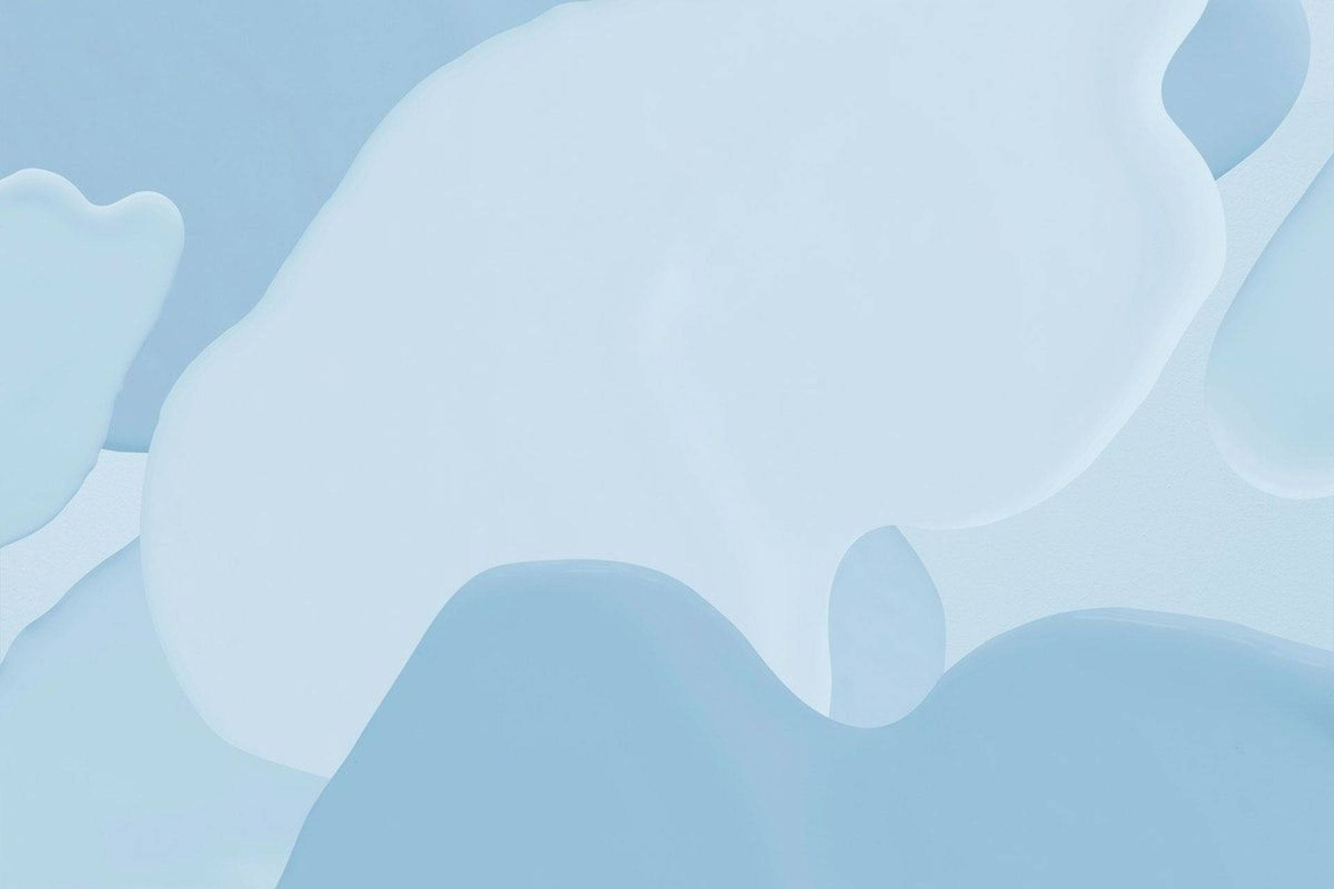 Simple Blue Aesthetic, blob art, calming blue tones, Full HD Desktop Wallpaper