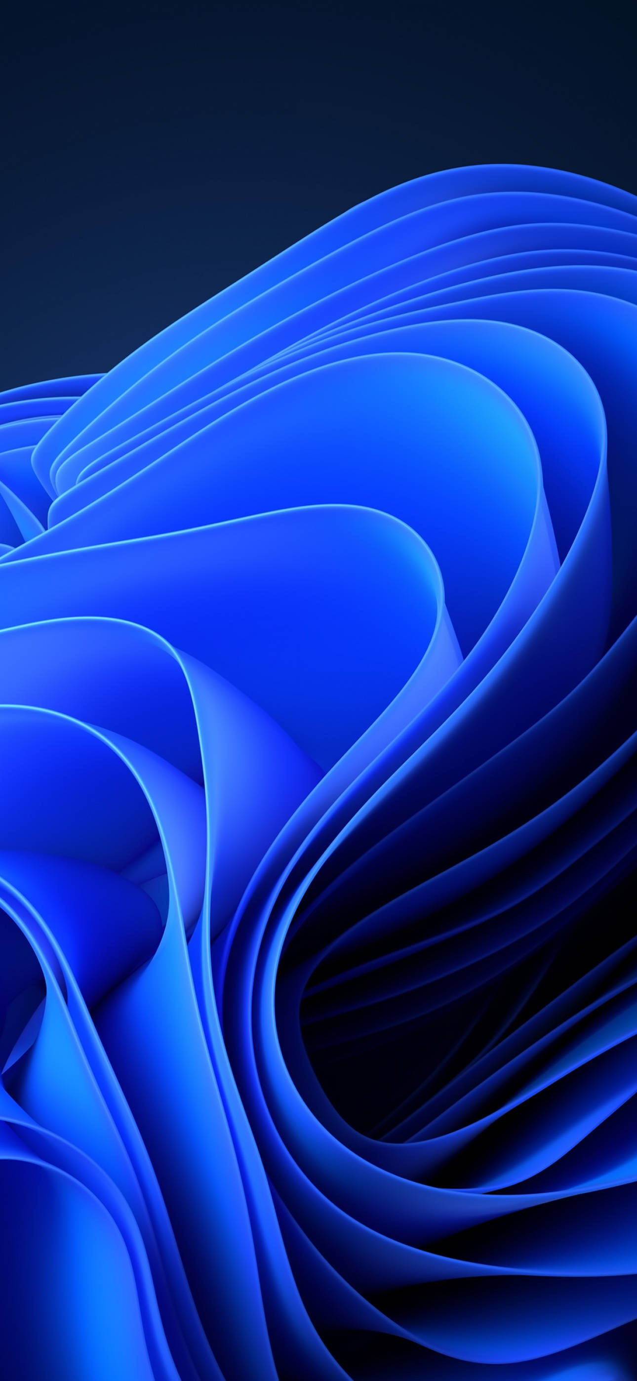 blue art, flowing blue ribbons, gradient highlights, 2K Phone Wallpaper