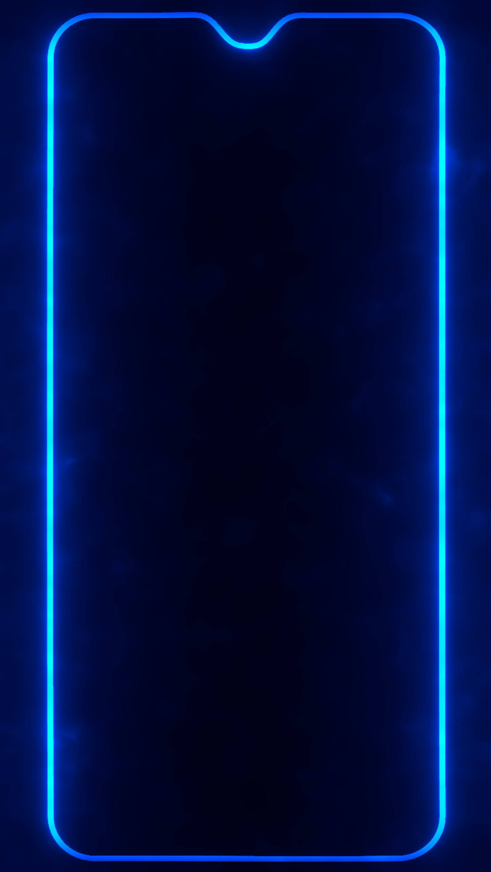 blue neon aesthetic, smartphone frame, glowing blue neon, 2K Phone Wallpaper