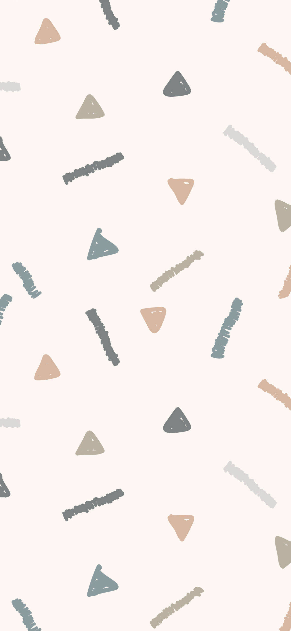 Simple Boho Decors, pastel, hand-drawn triangles, 2K Phone Wallpaper