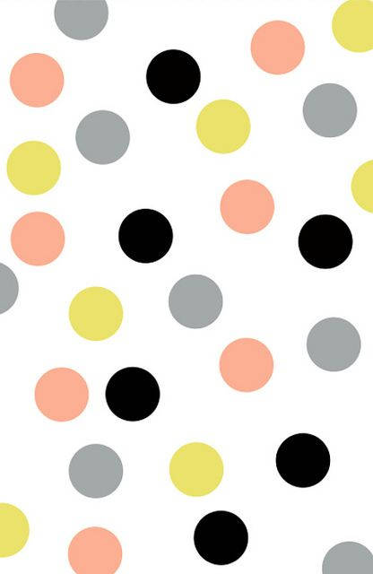 simple boho, polka dot, pastel peach, SD Phone Wallpaper