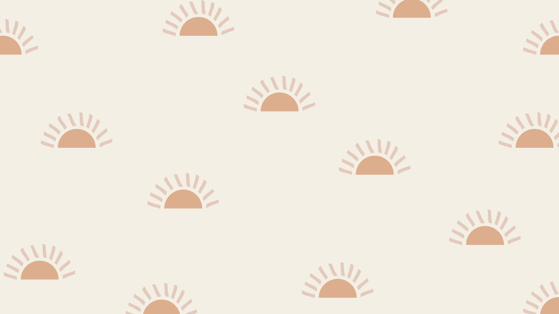 Simple Boho Suns, minimalist sun motifs, soft peach, Full HD Desktop Wallpaper