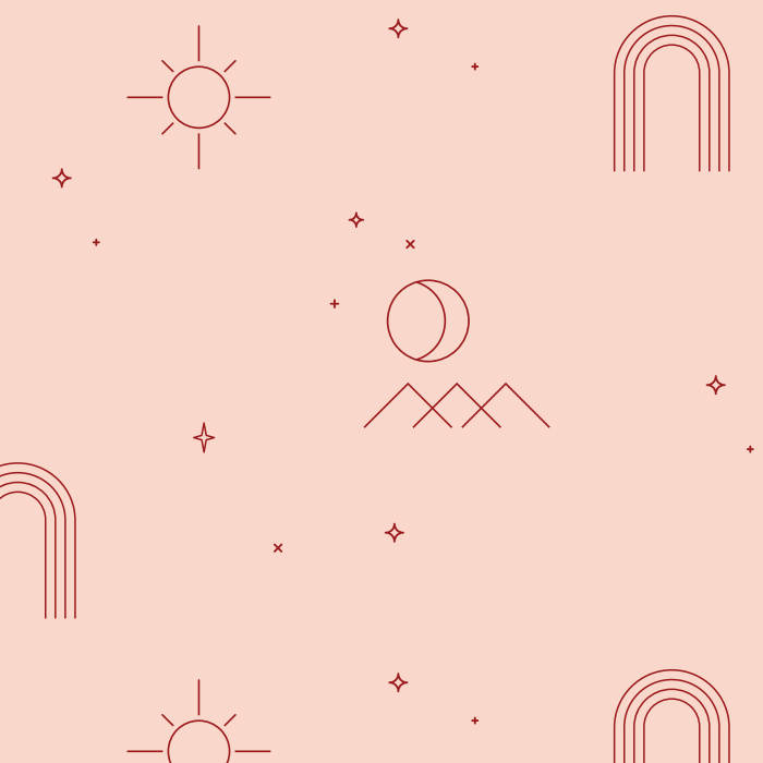 Simple Boho, sun, moon, SD Desktop Wallpaper