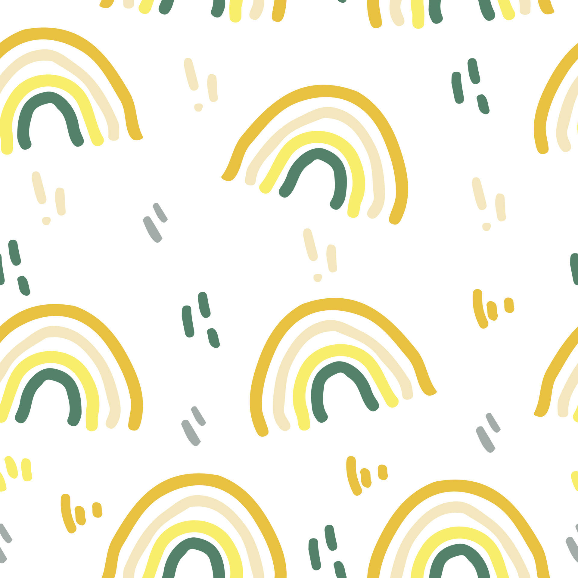 Simple Boho, yellow, rainbows, Full HD Desktop Wallpaper