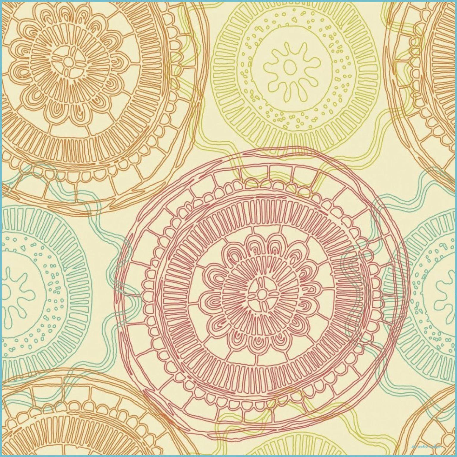 Simple Boho, mandala patterns, warm tones, HD Desktop Wallpaper