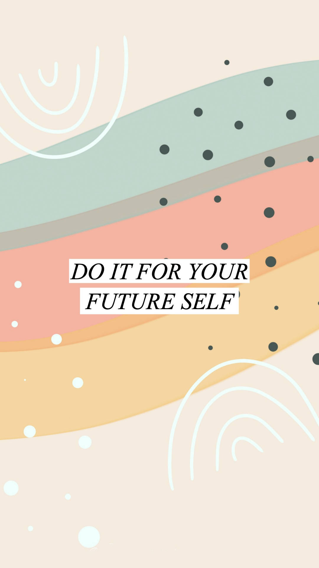 Simple Boho, pastel waves, dots, Full HD Phone Wallpaper