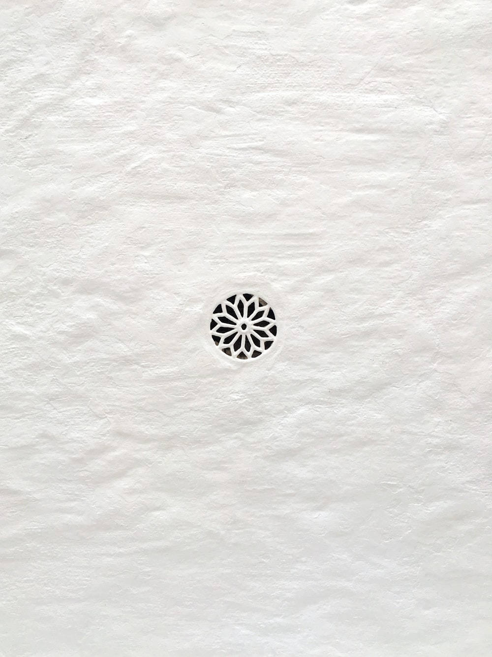 Simple Boho Rossette Bamboo, minimalist white textured wall, small circular black decorative vent, HD Phone Wallpaper
