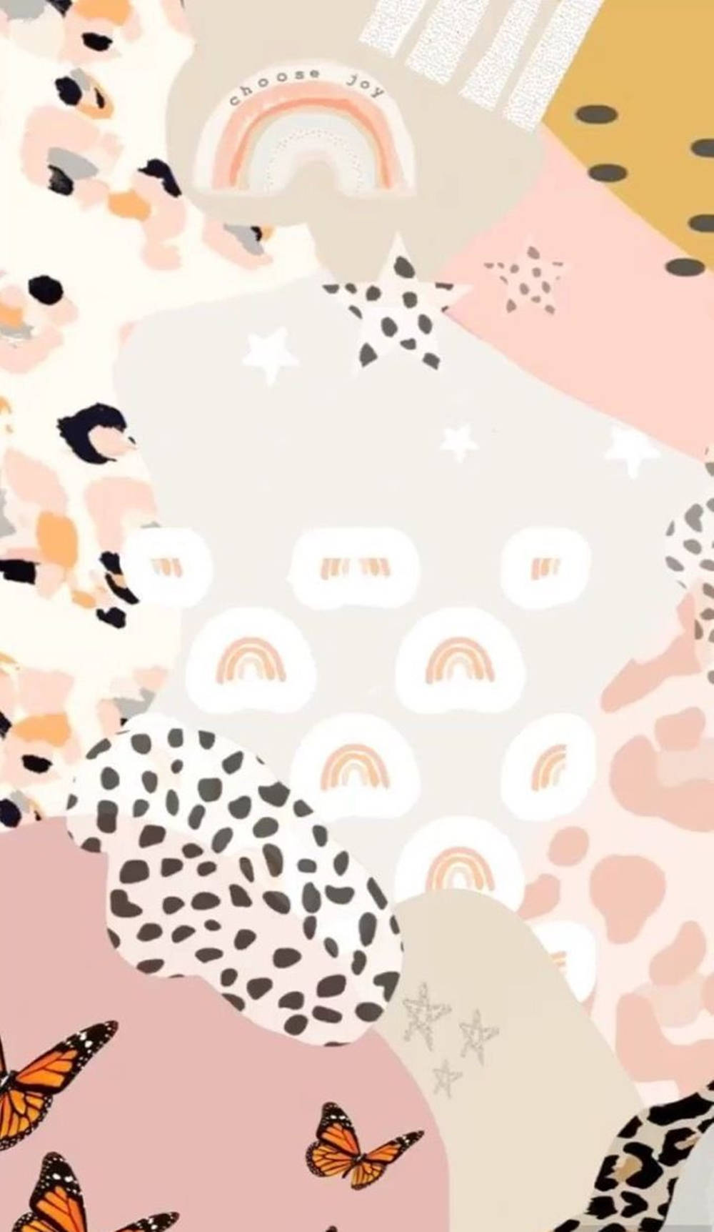 Simple Boho, pastel abstract, rainbows, HD Phone Wallpaper