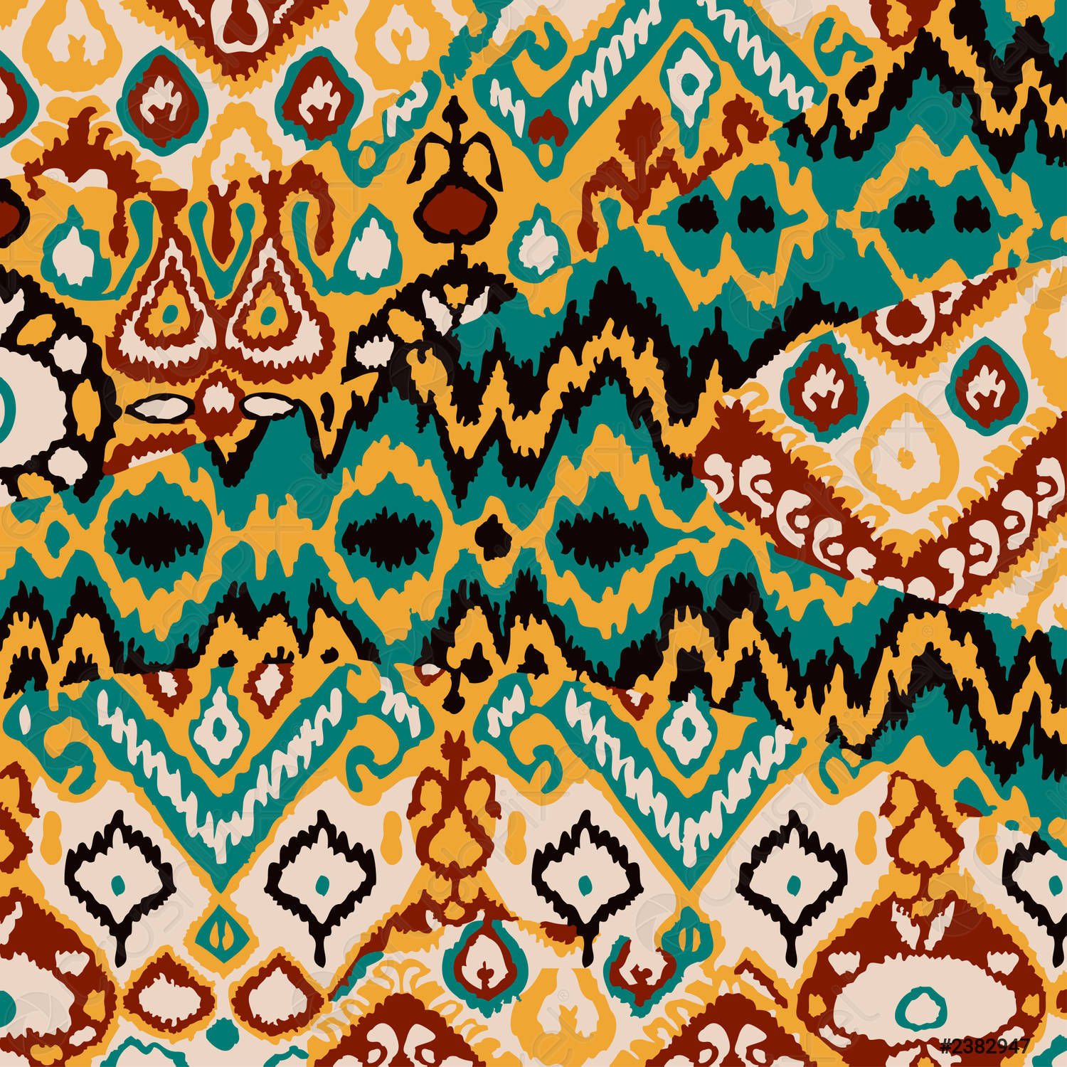crude boho pattern, teal, brown, HD Desktop Wallpaper