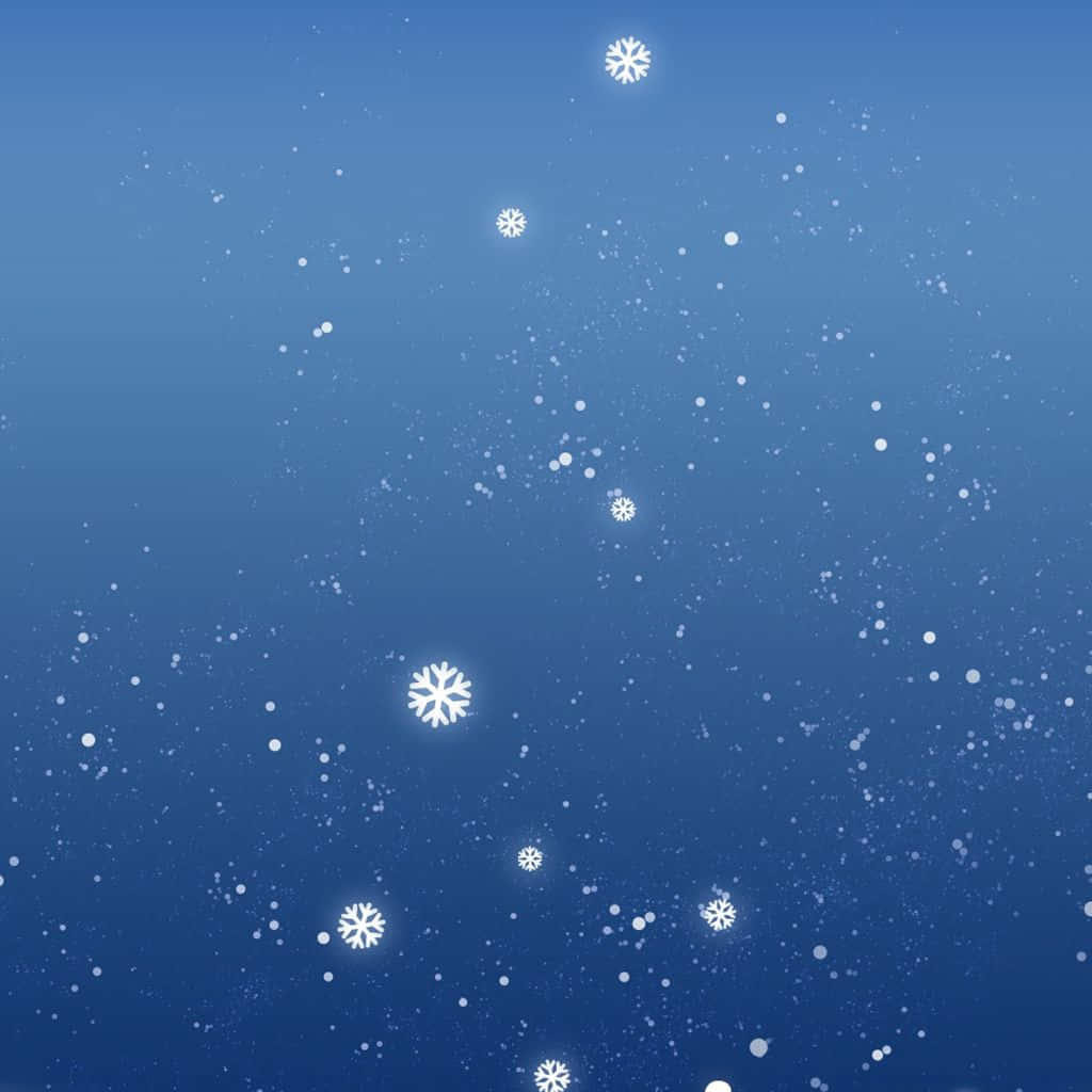 Simple Christmas iPad, white snowflakes, specks, SD Desktop Wallpaper