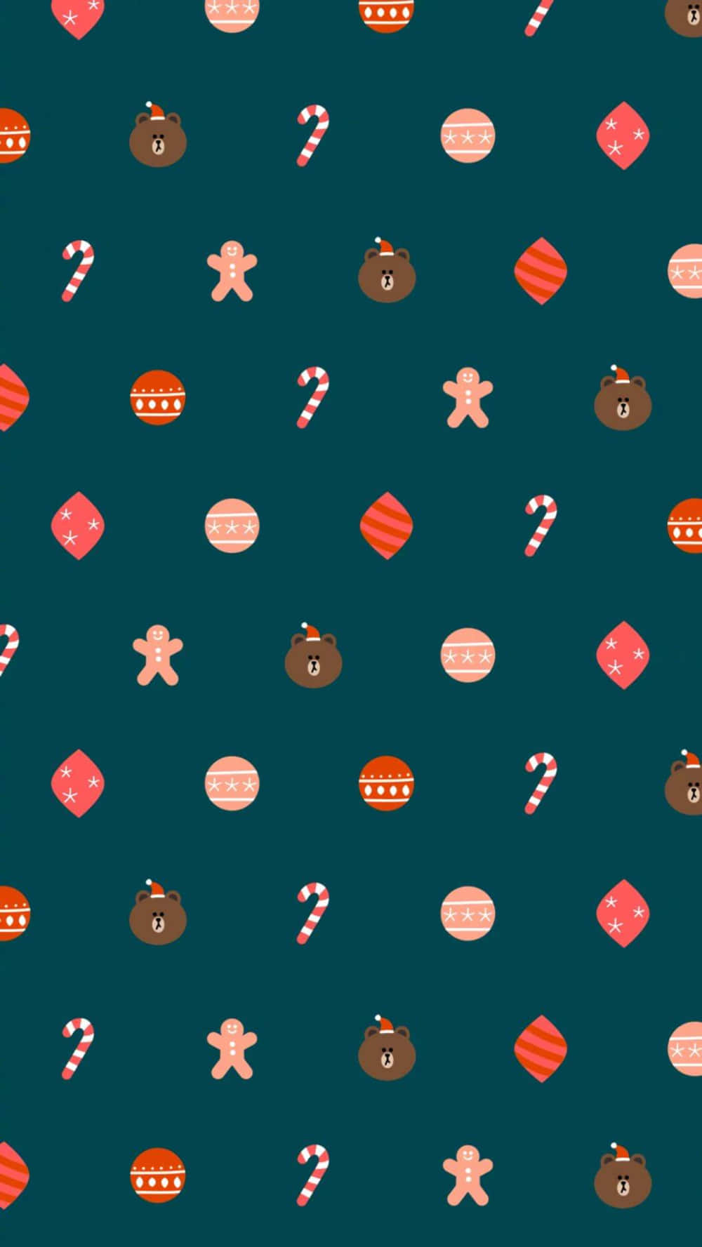 gingerbread men, candy canes, ornaments, HD Phone Wallpaper
