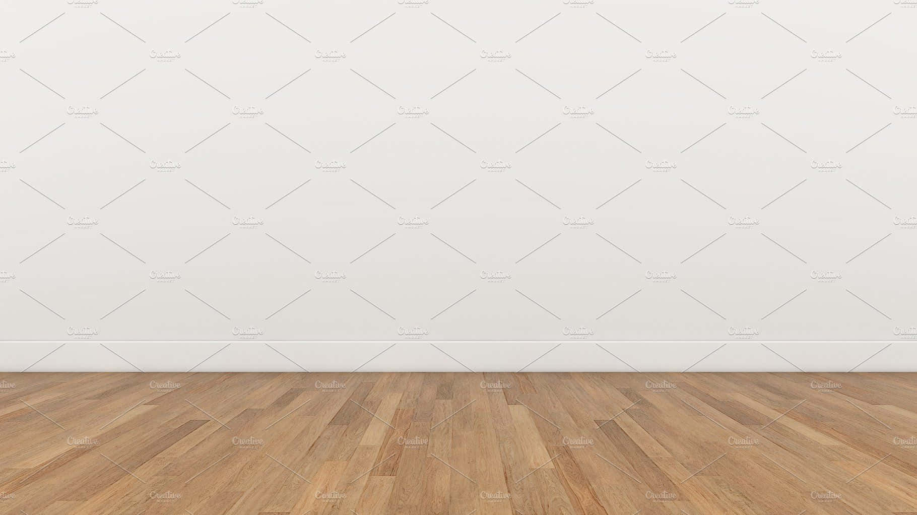 wooden floor, white textured wall, clean horizon line, HD Desktop Wallpaper