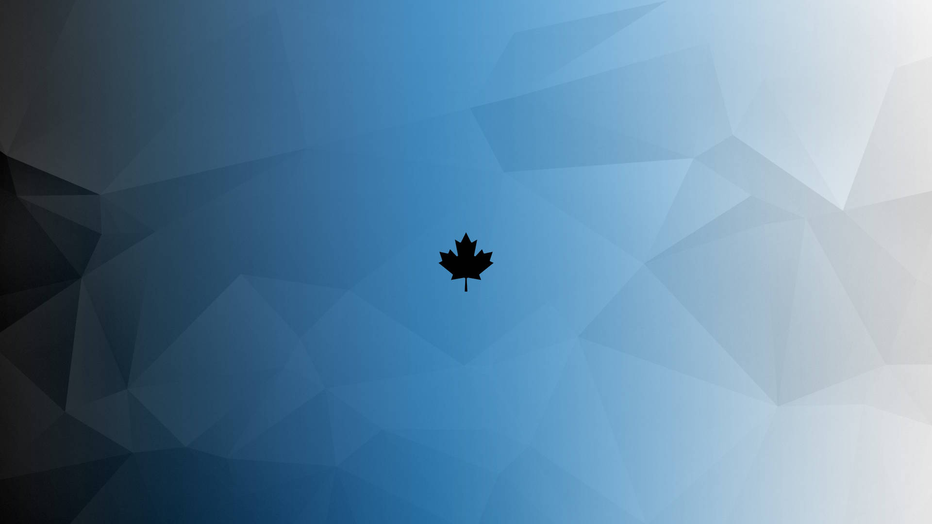 Simple Clean, maple leaf, black, Full HD Desktop Wallpaper