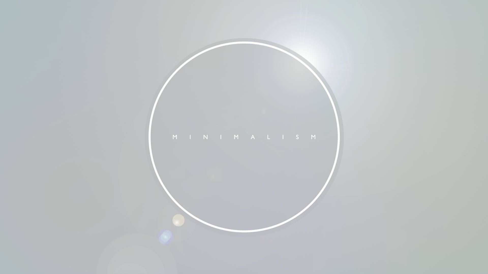 minimalism, white circle, gradient gray background, Full HD Desktop Wallpaper