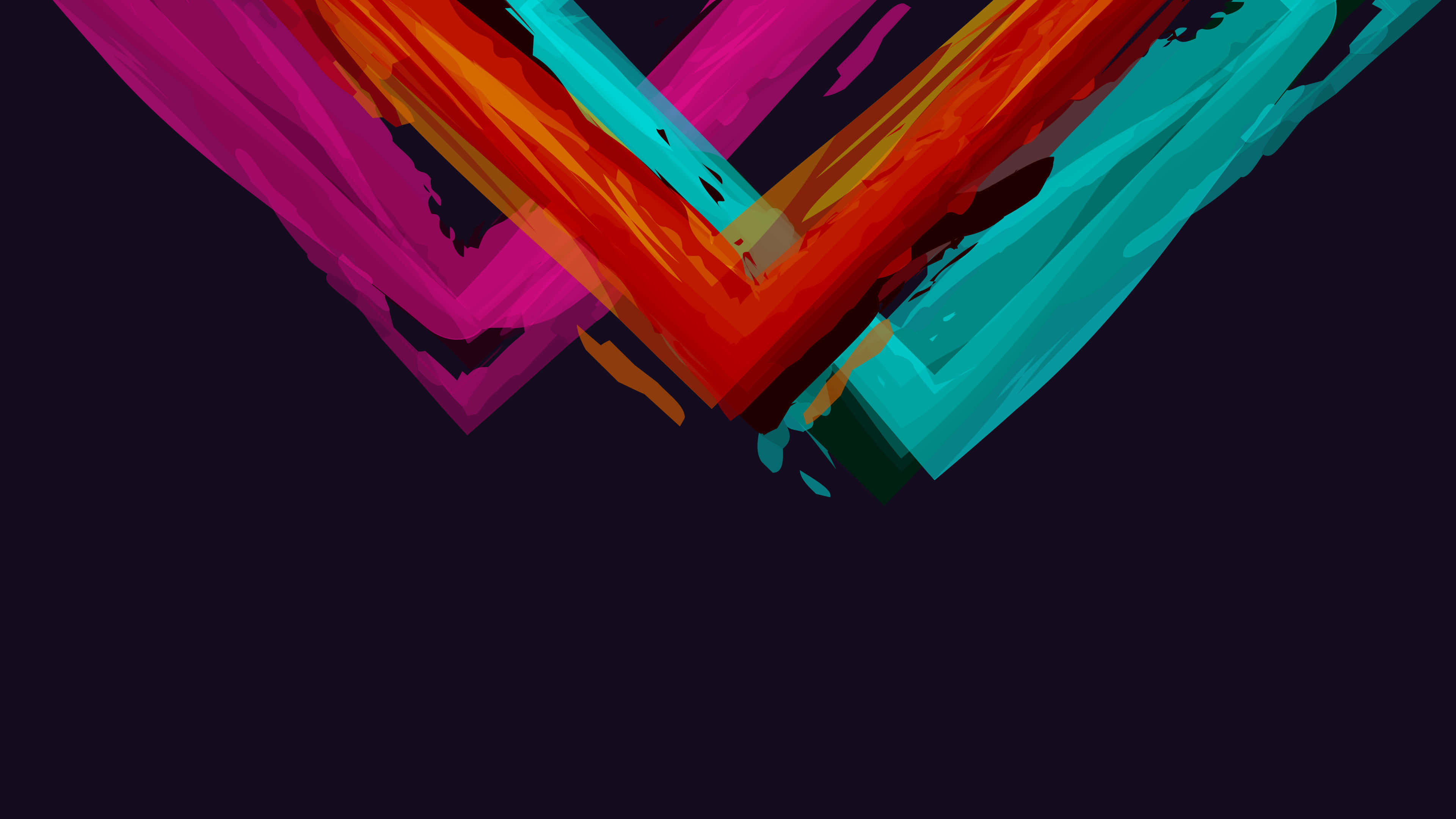 magenta, orange, teal, 4K Desktop Wallpaper