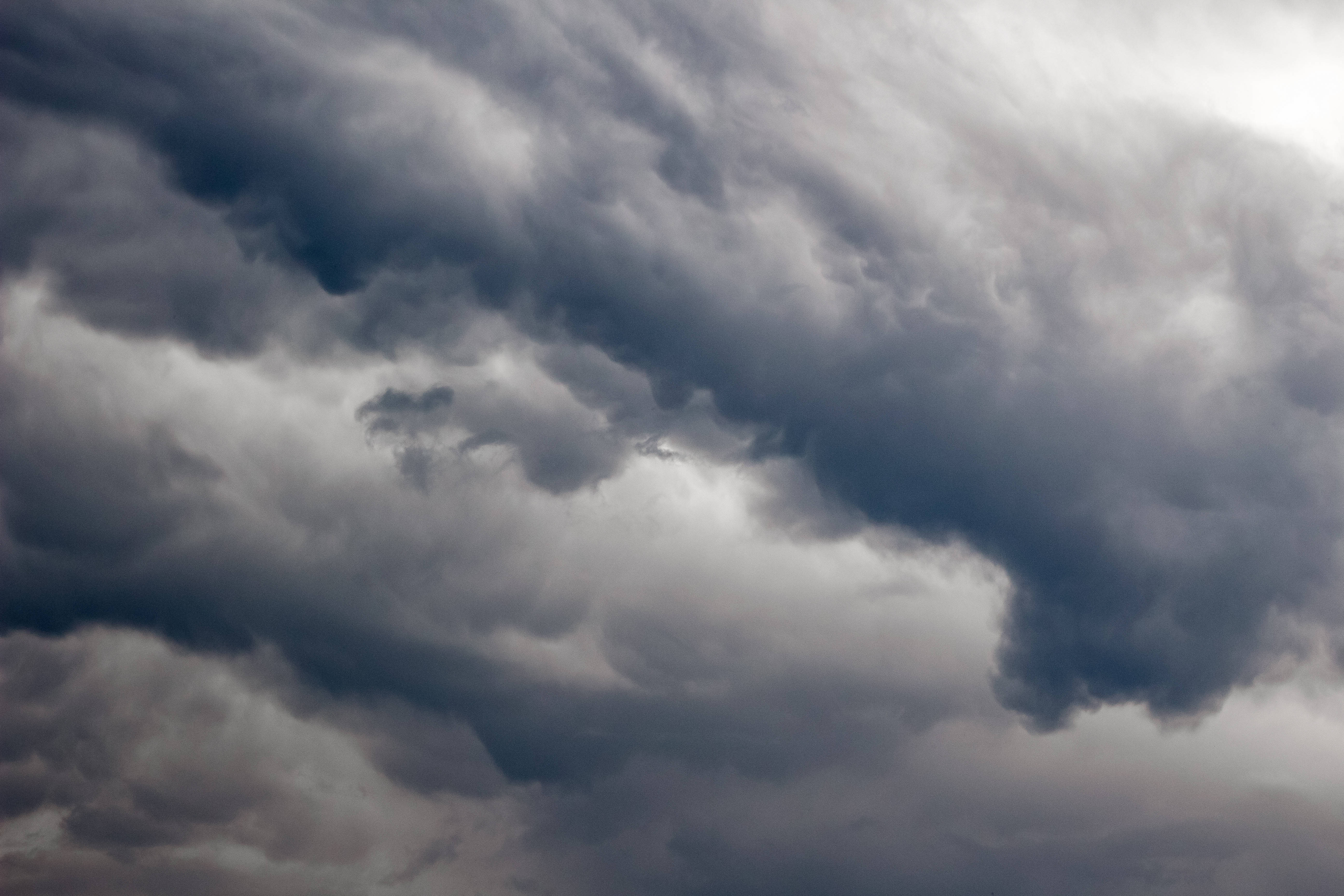 Simple Dark Aesthetic, dark storm clouds, ominous gray, 5K Desktop Wallpaper